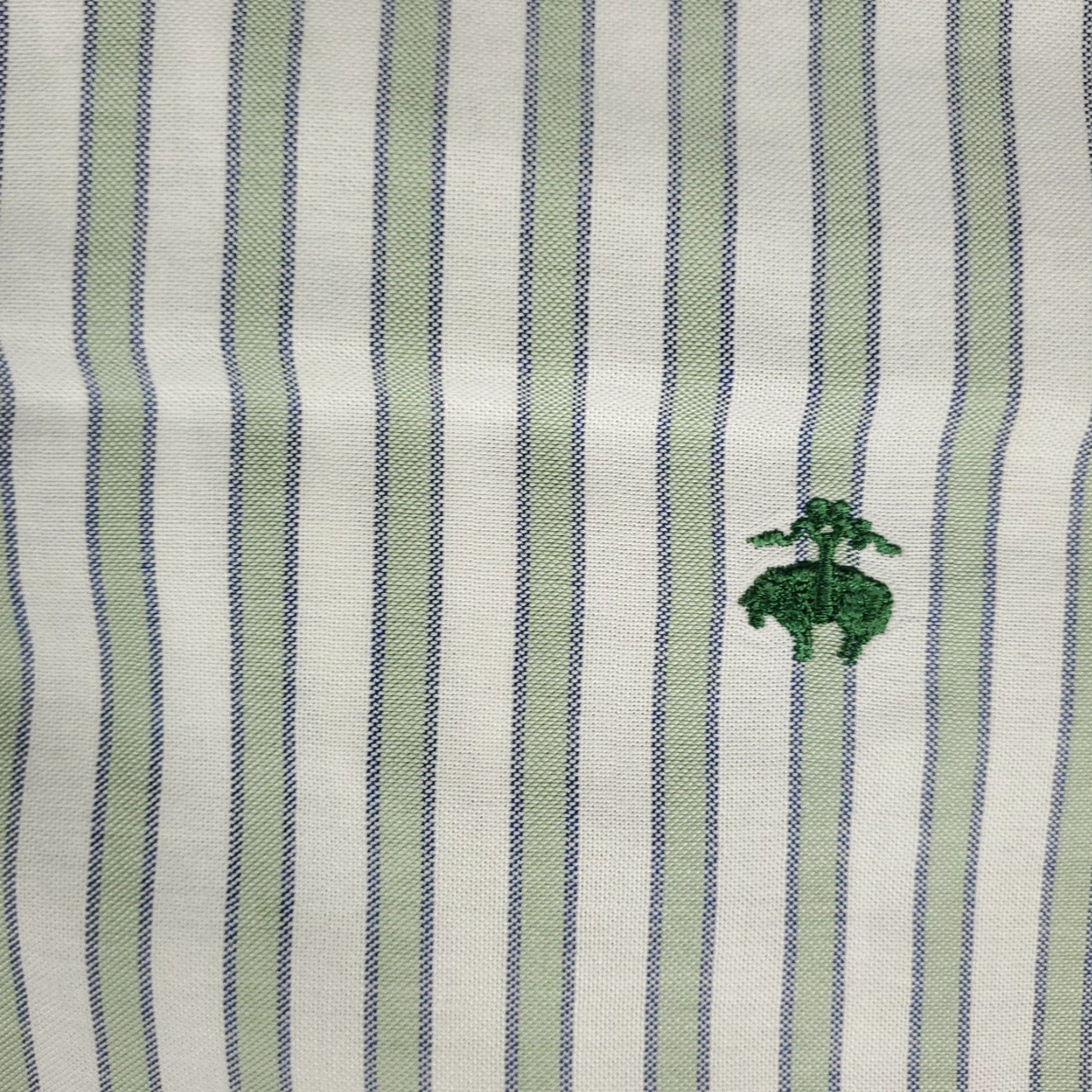 Brooks Brothers BROOKS BROTHERS Shirt XL Green Striped Button-Up Long Sleeve Cotton Woven Collared Stained Classic Preppy Mens Size US XL / EU 56 / 4 - 3 Thumbnail