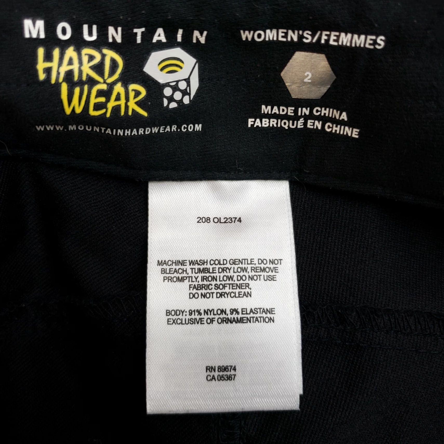 Mountain Hardwear VINTAGE Mountain Hardwear Womens Pants Sz 2 Black Mid Rise Straight Leg Nylon Blend Size 26" / US 2 / IT 38 - 7 Thumbnail