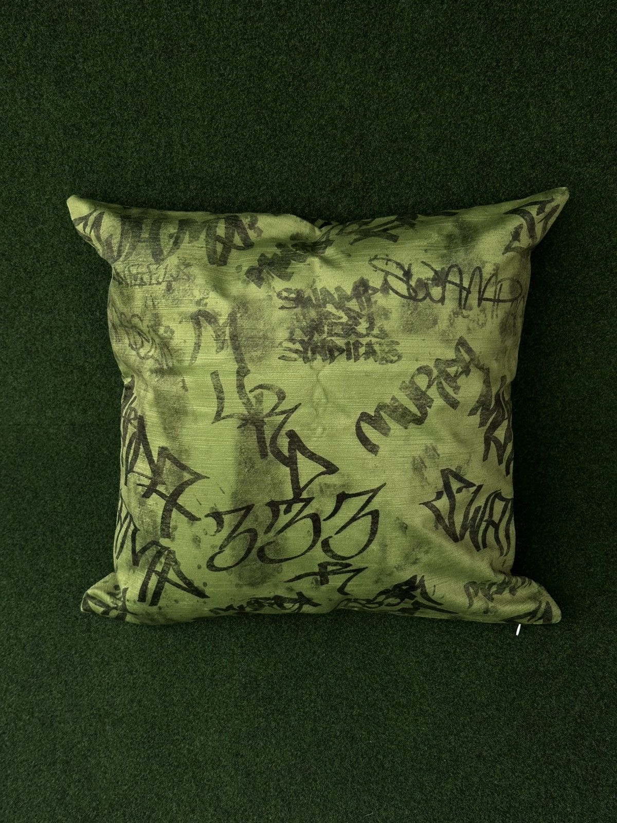 murd333r.fm MURD333R.FM GREEN SQUARE PILLOW SIZE OS Size ONE SIZE - 2 Thumbnail
