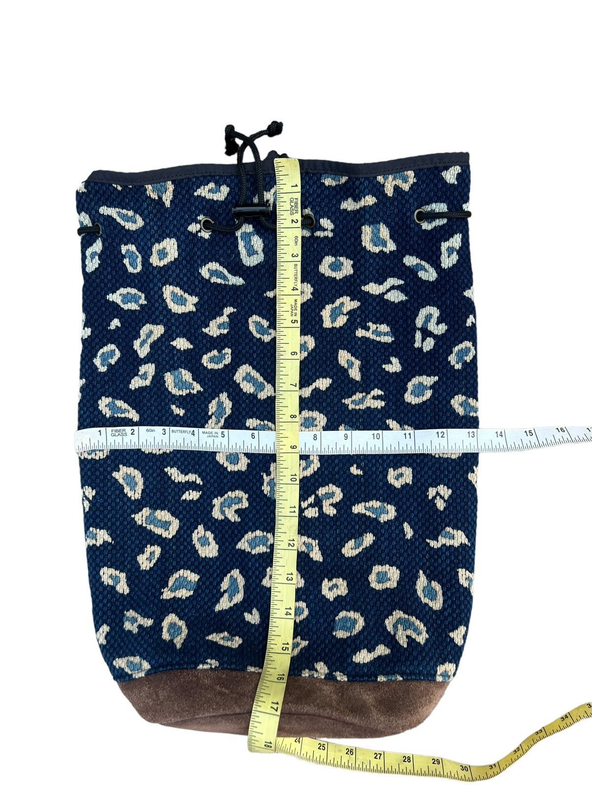 Indigo RARE! Vintage Japan Indigo Sashiko Kendo Suede Leather Bag Size ONE SIZE - 16 Thumbnail