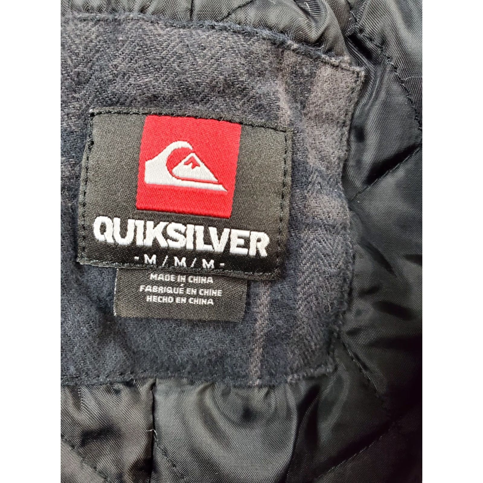 Quiksilver Quiksilver Shirt Jacket Mens M Plaid Flannel Full Zip Quilted Lined Black Autumn Winter Casual Outdoor Button Up Medium Size US M / EU 48-50 / 2 - 5 Thumbnail