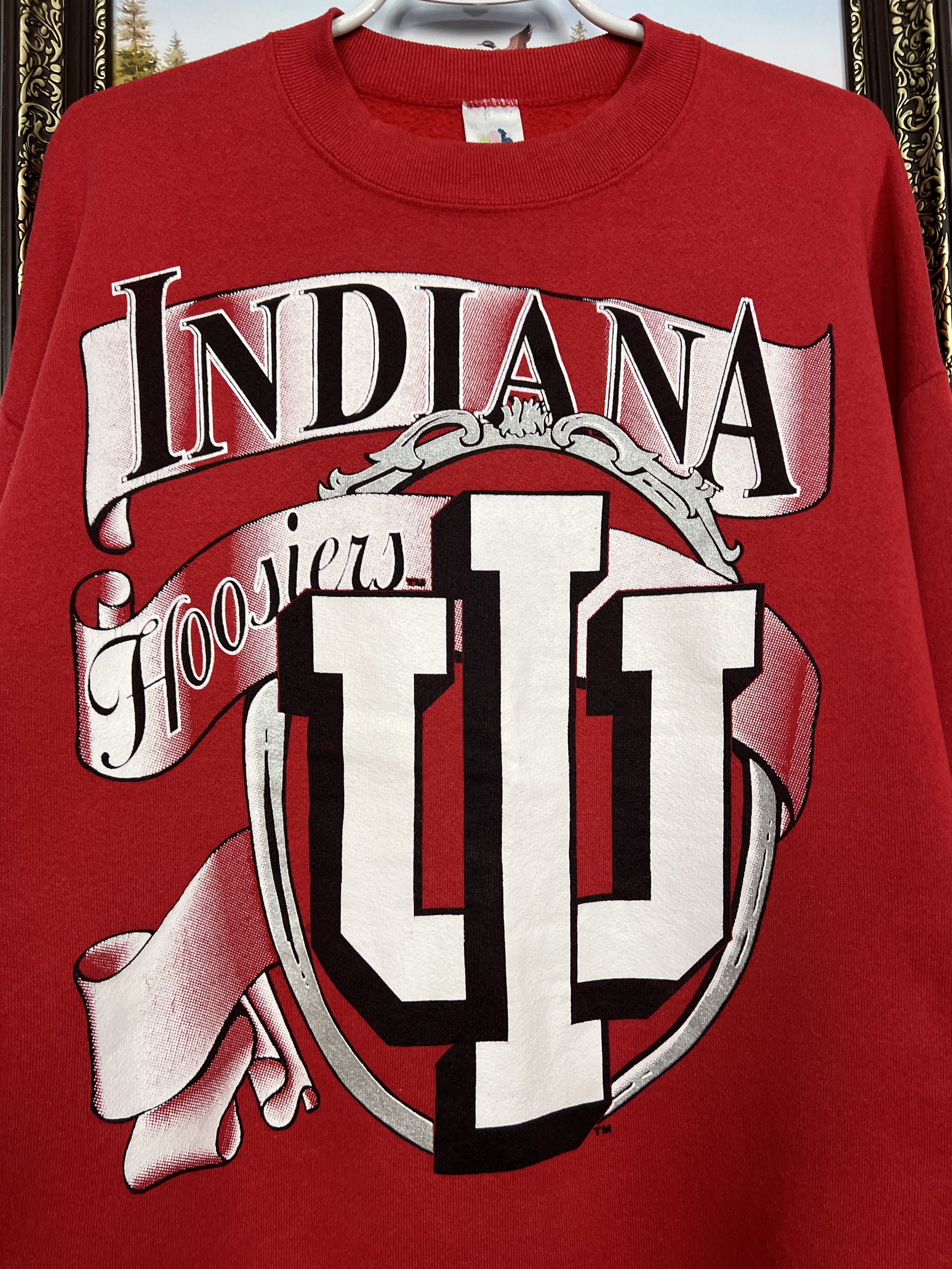 Fruit Of The Loom Indiana Hoosiers Sweatshirt Crewneck University Over Print Size US XL / EU 56 / 4 - 3 Thumbnail