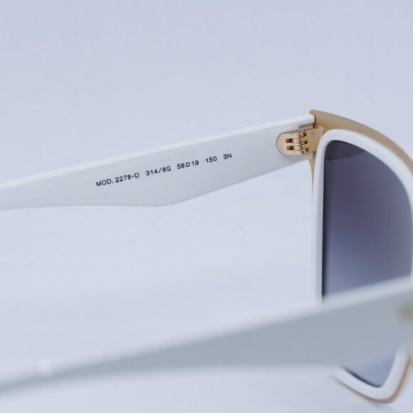 Versace Versace VE2278D 314/8G Sunglasses White Square Frame, Grey L Size ONE SIZE - 6 Thumbnail