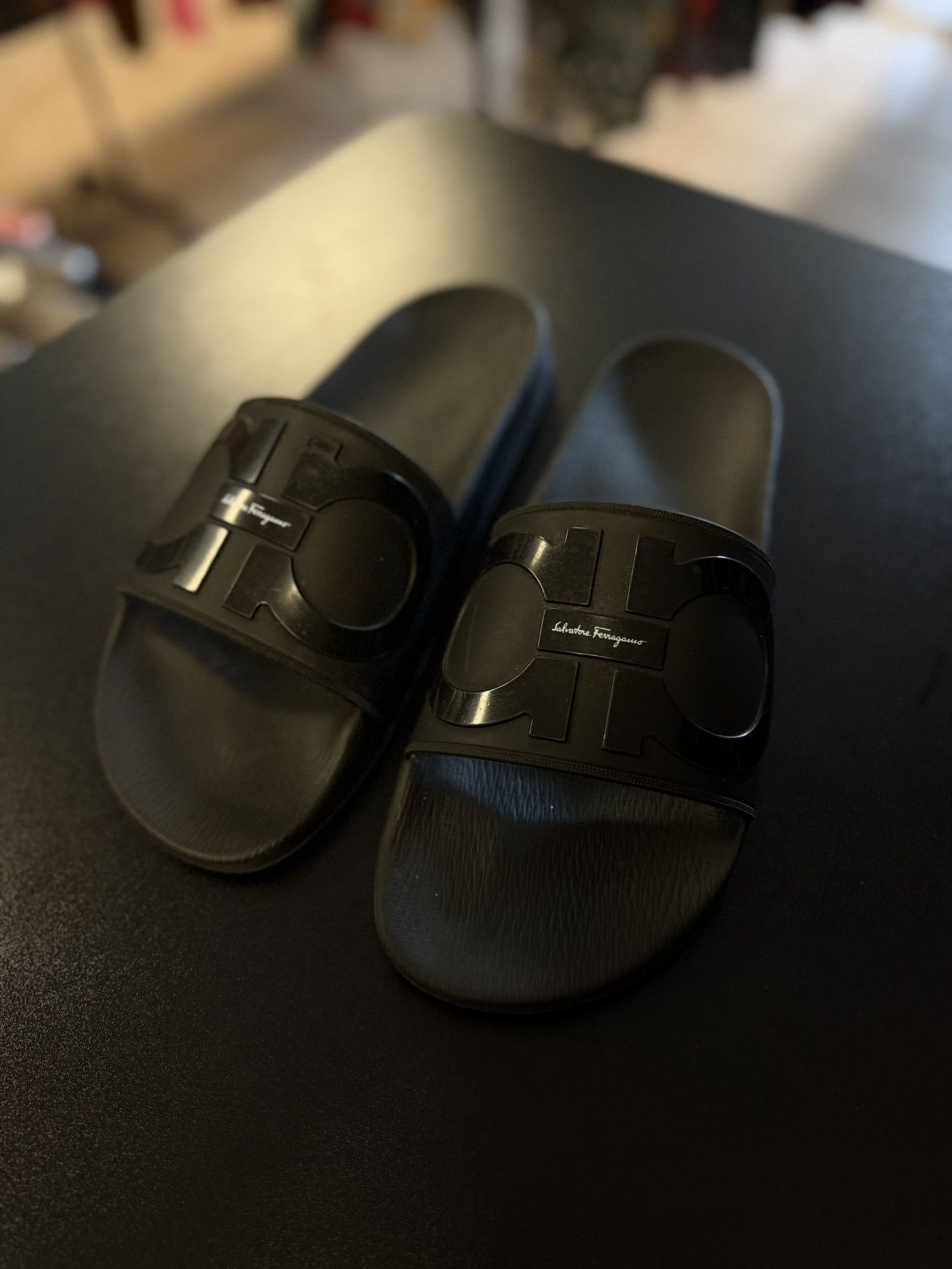 Salvatore Ferragamo Salvador Ferragamo Slides Black Size 10US Men’s Size US 10 / EU 43 - 3 Thumbnail