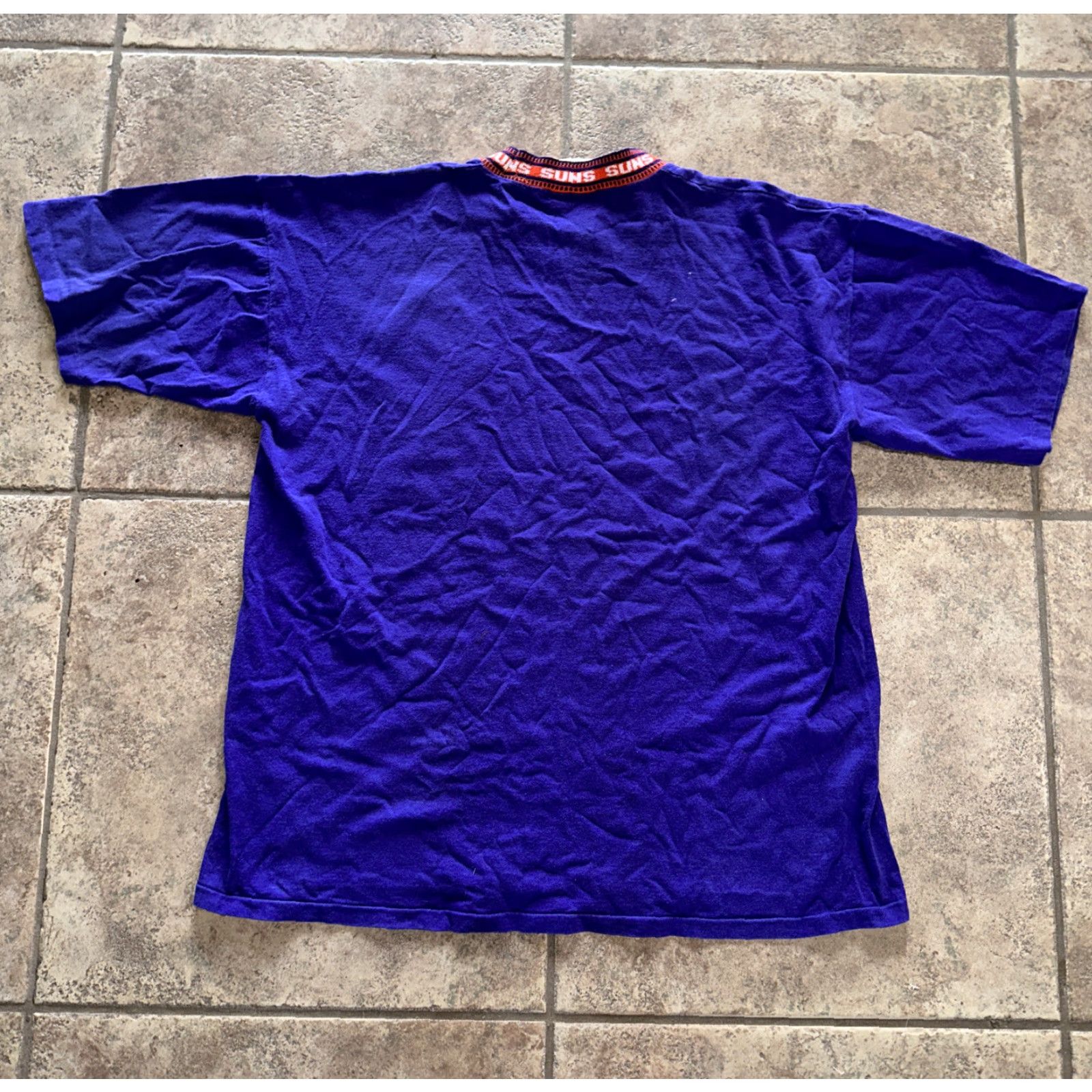 Logo Athletic VINTAGE Logo Athletic Phoenix Suns Ringer Tee T-Shirt XL Men Purple Embroidered Single Stitch Size ONE SIZE - 7 Thumbnail