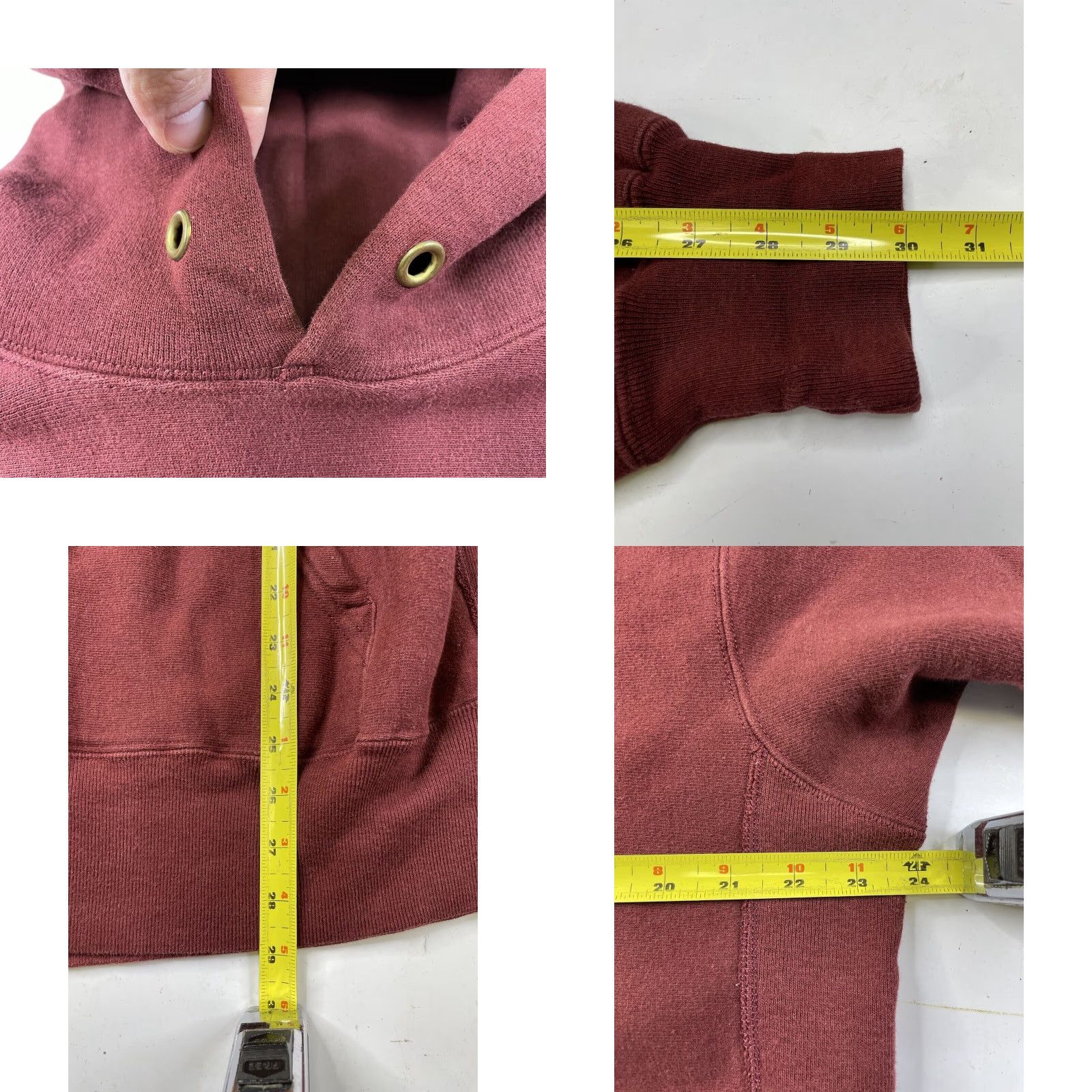 Champion VINTAGE Champion Reverse Weave Hoodie Sweatshirt XL Burgundy 1980s USA Men Pullover Hooded Sweatshirt Size US XL / EU 56 / 4 - 8 Thumbnail