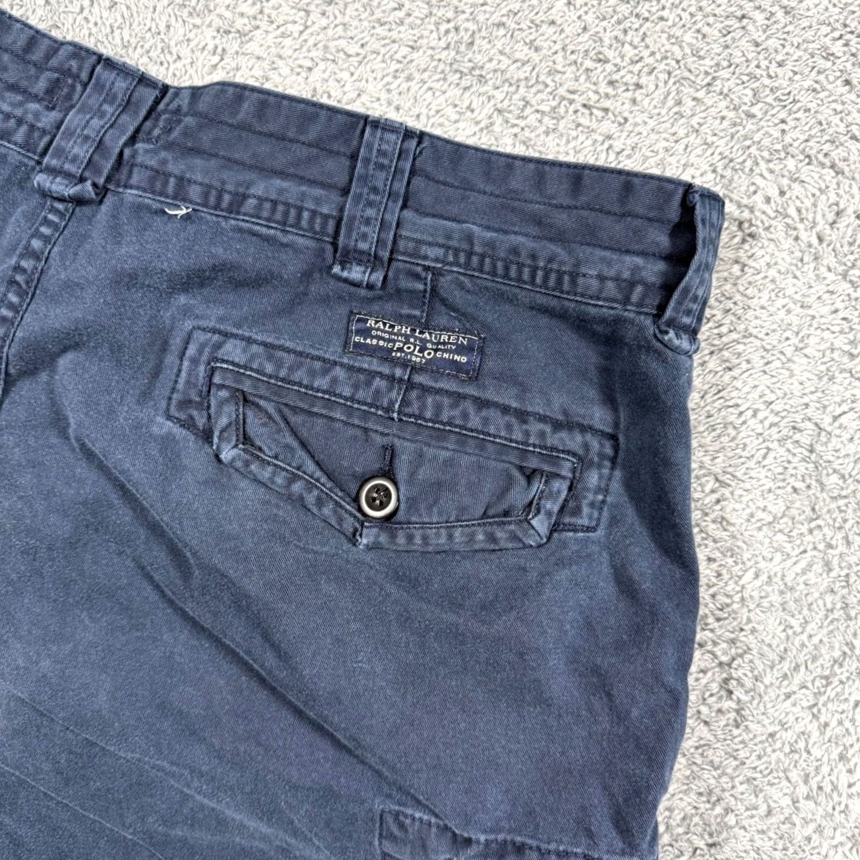 Polo Ralph Lauren Polo Ralph Lauren Mens Size 38 Navy Blue Heavy Cargo Shorts Utility Thick Size US M / EU 48-50 / 2 - 6 Thumbnail