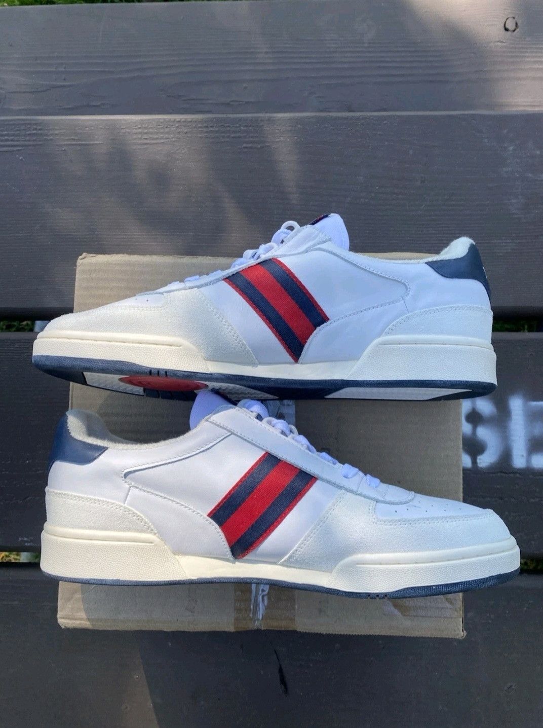 Ralph Lauren Ralph Lauren Polo Court Sneakers White Navy Red Retro 005 Size US 11.5 / EU 44-45 - 4 Thumbnail