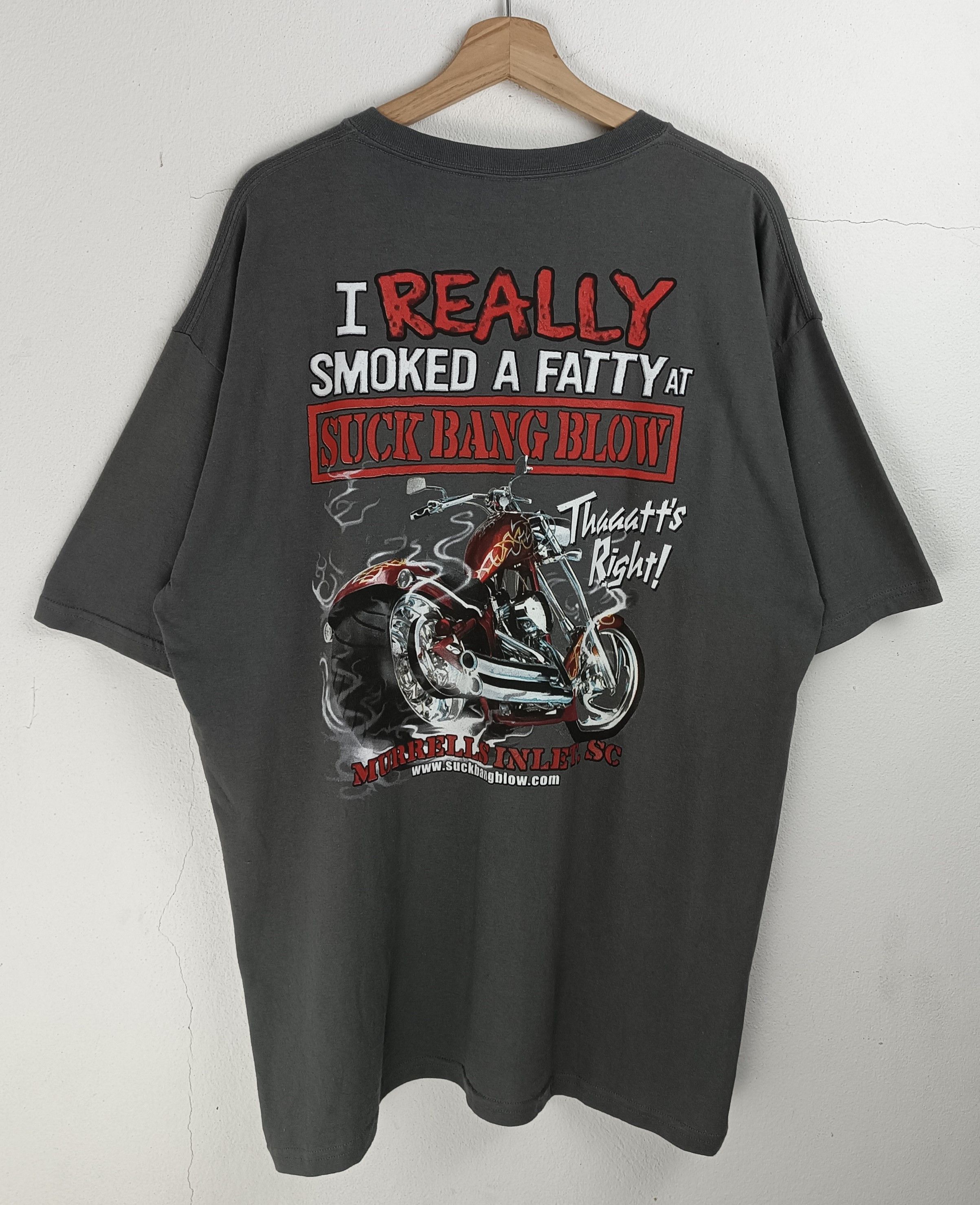 Vintage VINTAGE I REALLY SMOKE A FATTY AT SUCK BANG BLOW HUMOR FUNNY Size US XL / EU 56 / 4 - 3 Thumbnail