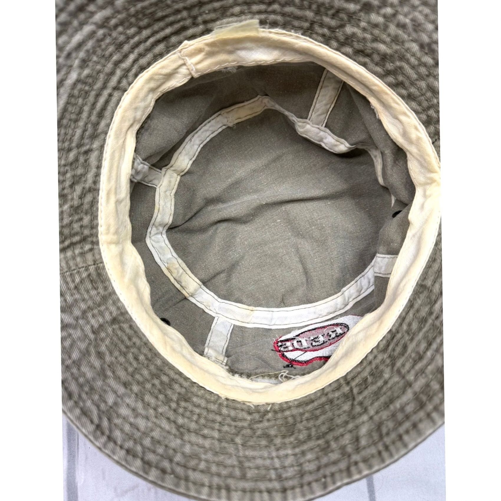 MLB MLB Cincinnati Reds Mens Bucket Hat Khaki Tan Embroidered Logo OSFM Size ONE SIZE - 6 Thumbnail