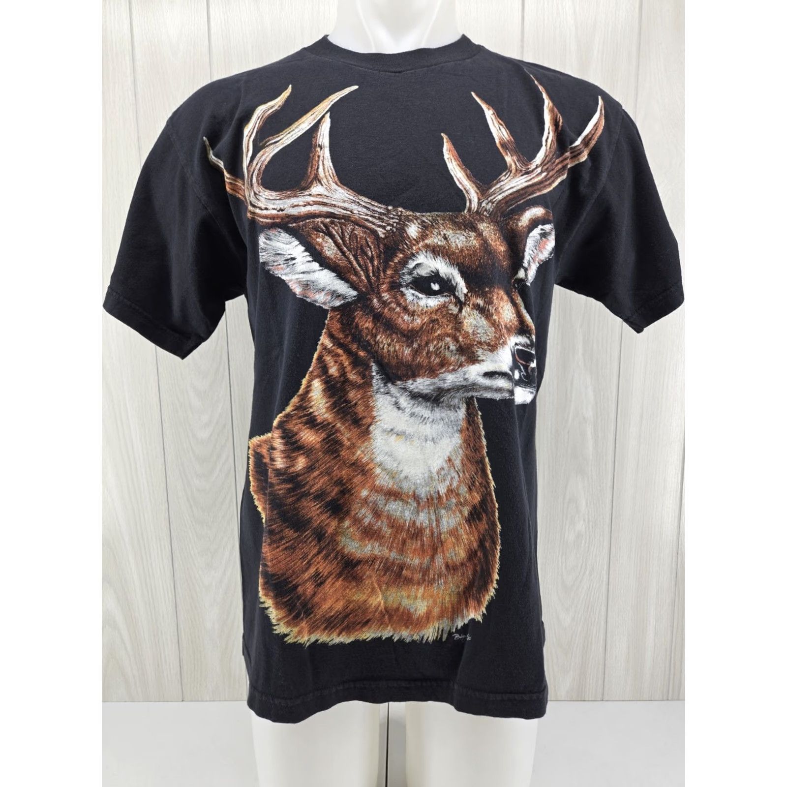 Vintage VINTAGE Hyland Shirt Men T-Shirt Graphic Print Deer Hunting Whitetail Buck G's Outdoors Black Size L Size US L / EU 52-54 / 3 - 2 Thumbnail
