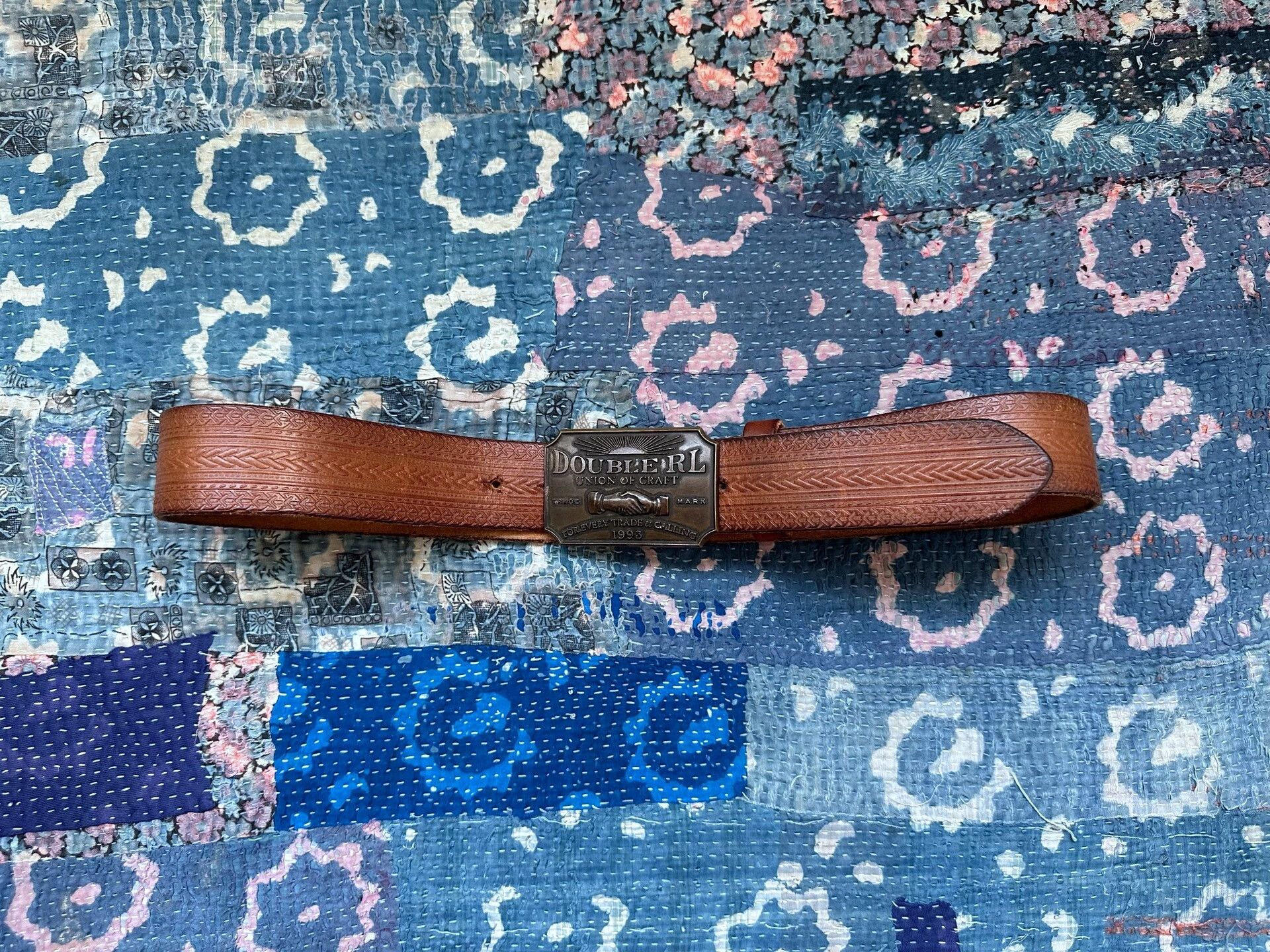 RRL Ralph Lauren RRL Printed Badge Shield Belt Size ONE SIZE - 1 Thumbnail