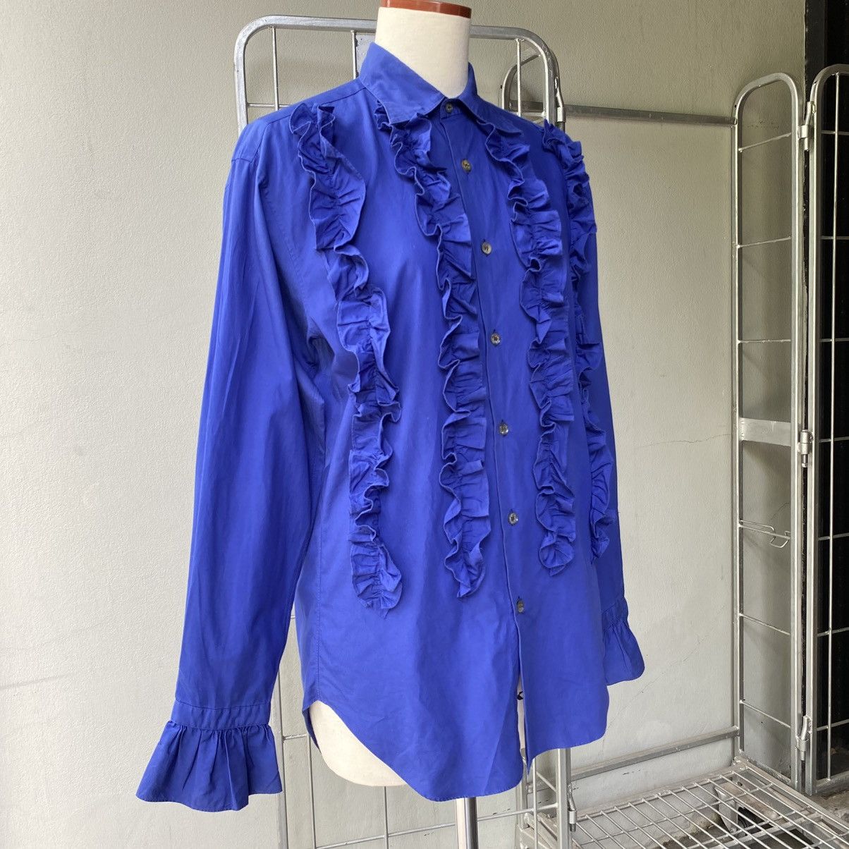 Masaki Matsushima MASAKI MATSUSHIMA Cobalt Ruffle Front Blouse Size US M / EU 48-50 / 2 - 22 Thumbnail