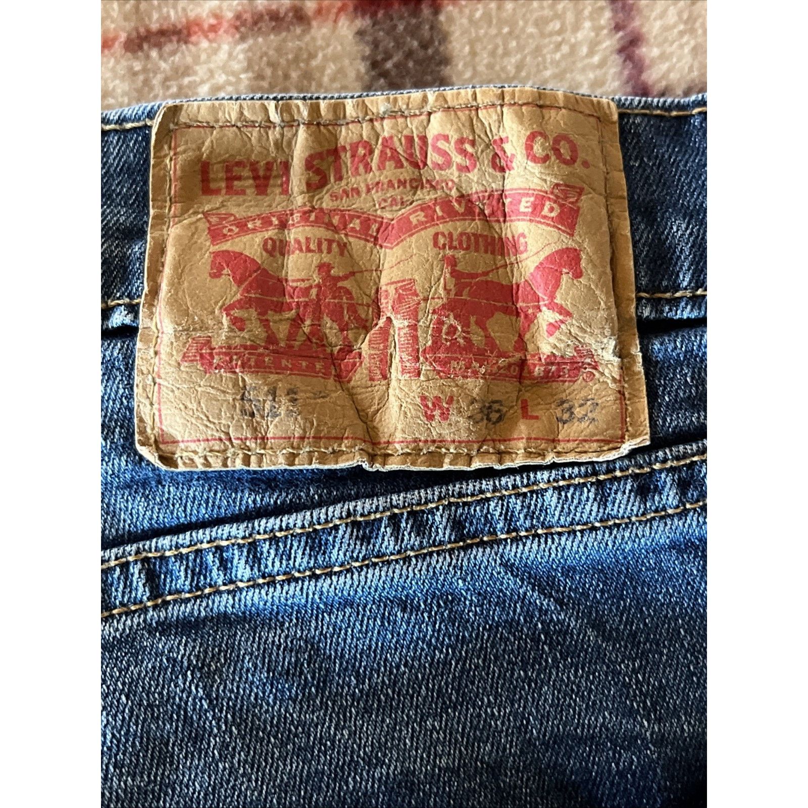 Levi's Levi's 511 Jeans Men's 36x32 Blue Slim Straight Leg Denim Size US 36 / EU 52 - 10 Thumbnail