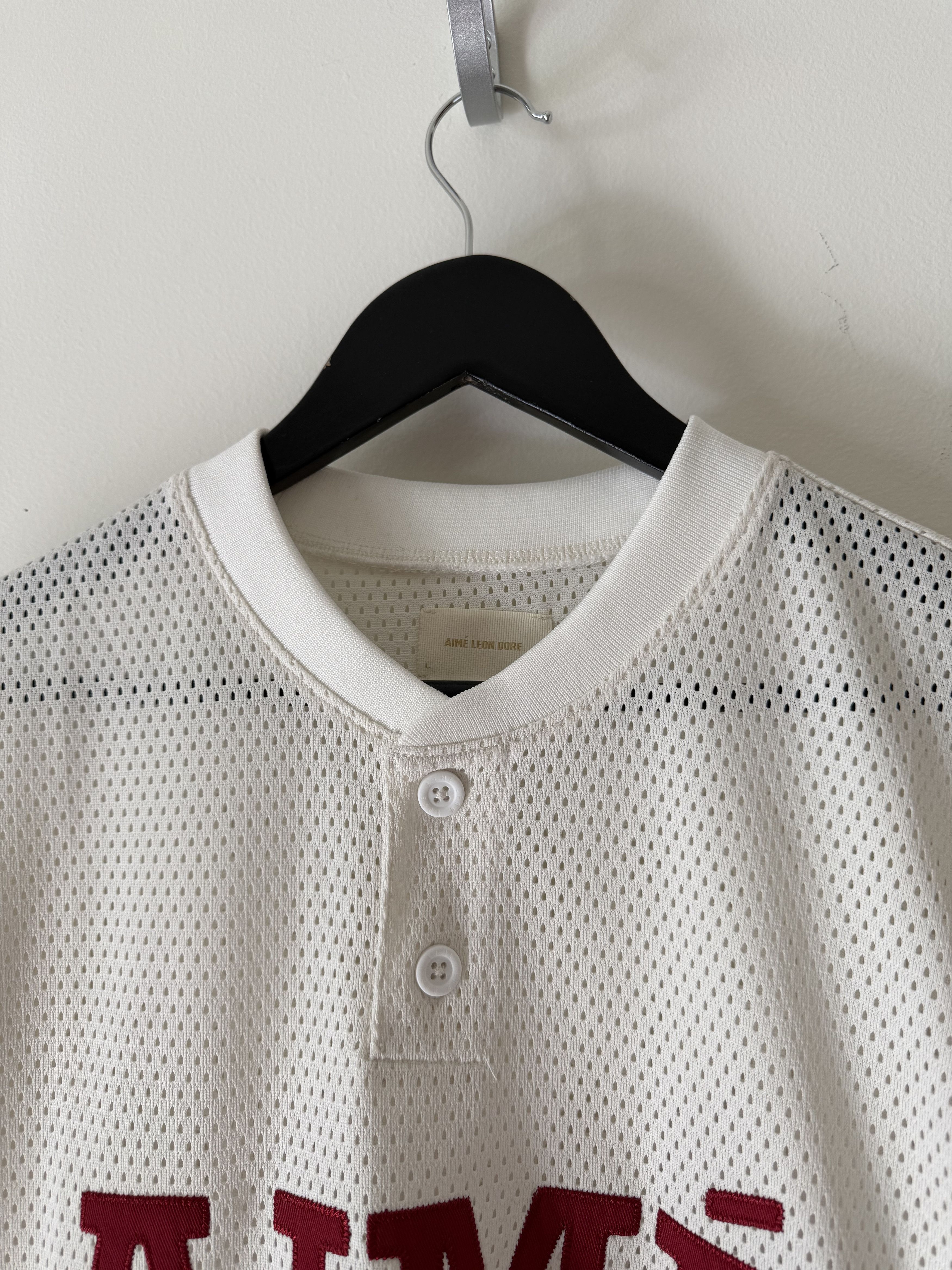 Aime Leon Dore Aime Leon Dore Mesh Batting Practice Jersey in White Size US L / EU 52-54 / 3 - 2 Thumbnail