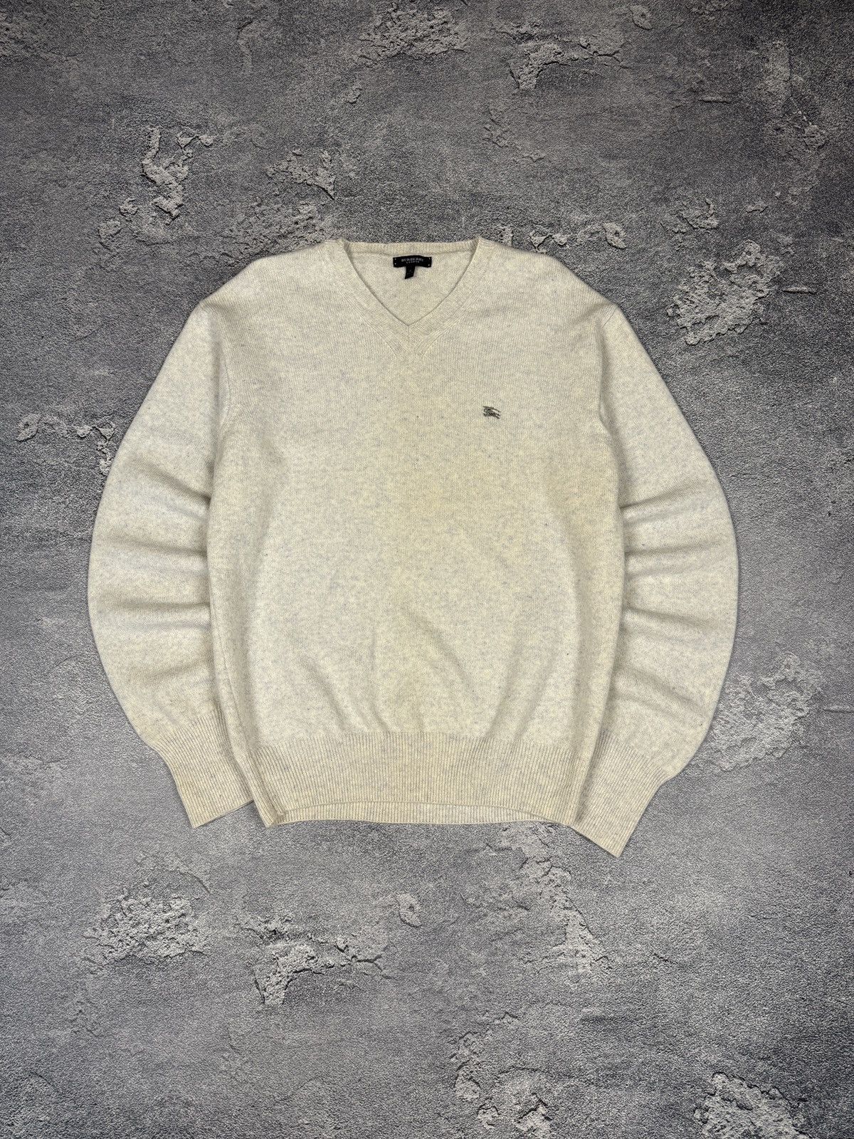 Burberry × Vintage Vintage Burberry London Wool Sweater Brown Baggy Y2K 90s Size US M / EU 48-50 / 2 - 1 Thumbnail