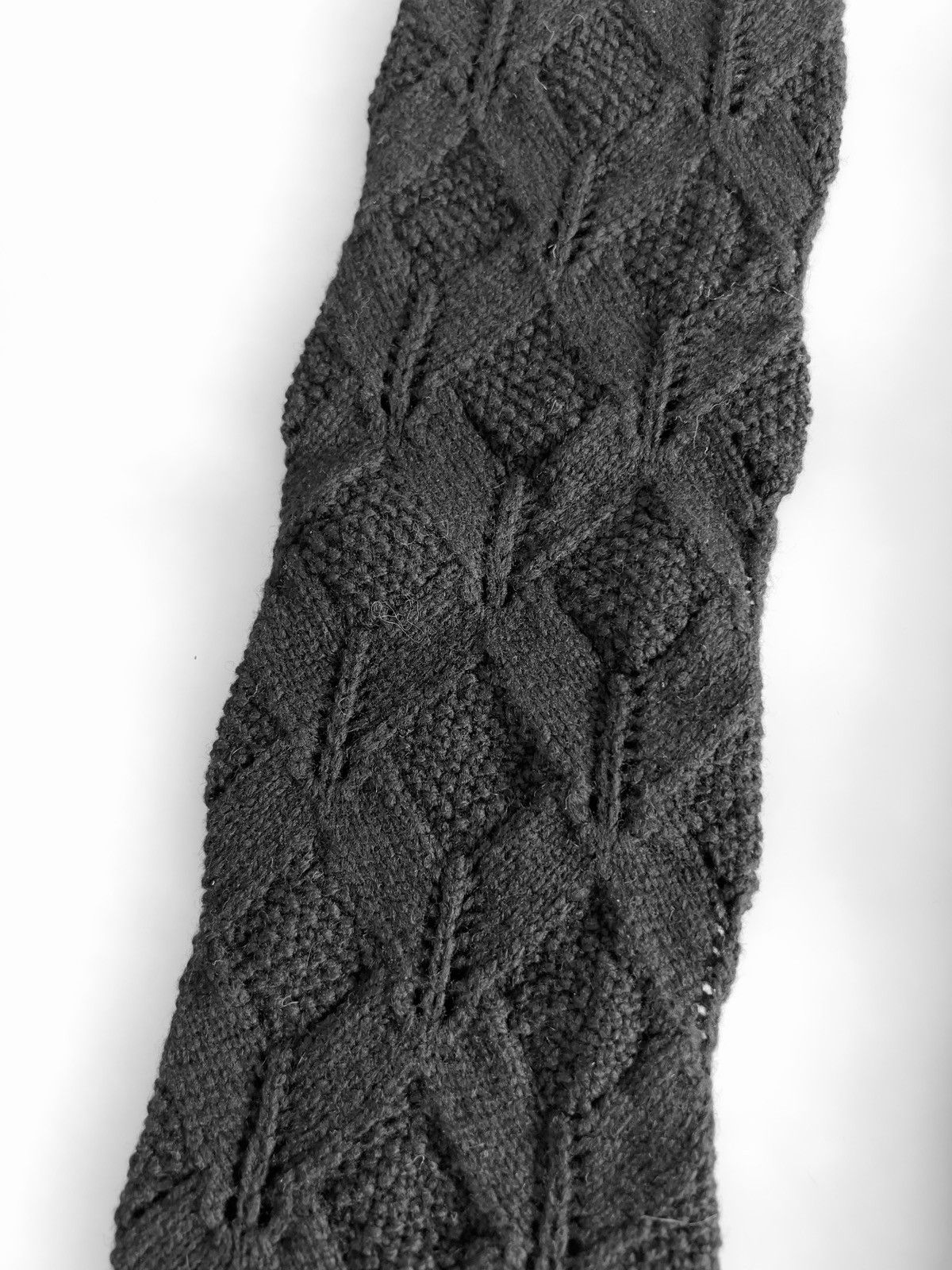 Yohji Yamamoto Yohji Yamamoto Femme - Wool Knit Distress Arm Warmers Gloves Size ONE SIZE - 8 Thumbnail