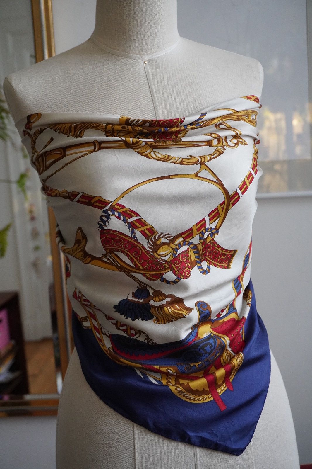 Other Vintage Feliciani 100% Silk Scarf Sailor, Hand‑Rolled Hem Size ONE SIZE - 5 Thumbnail