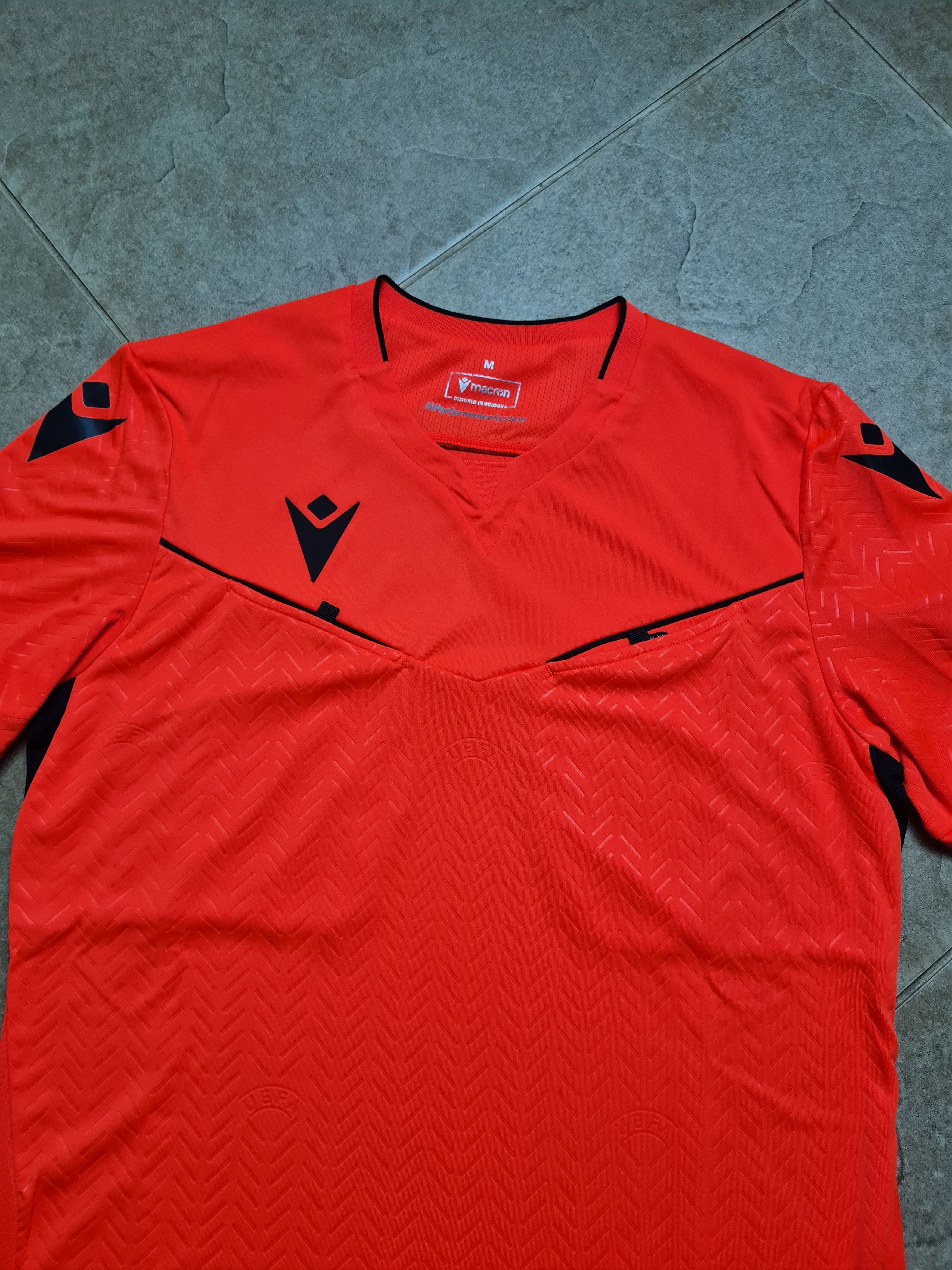 Macron Macron UEFA EURO 2024 Referee Shirt Neon Red Ponnet Eco Size US M / EU 48-50 / 2 - 8 Thumbnail