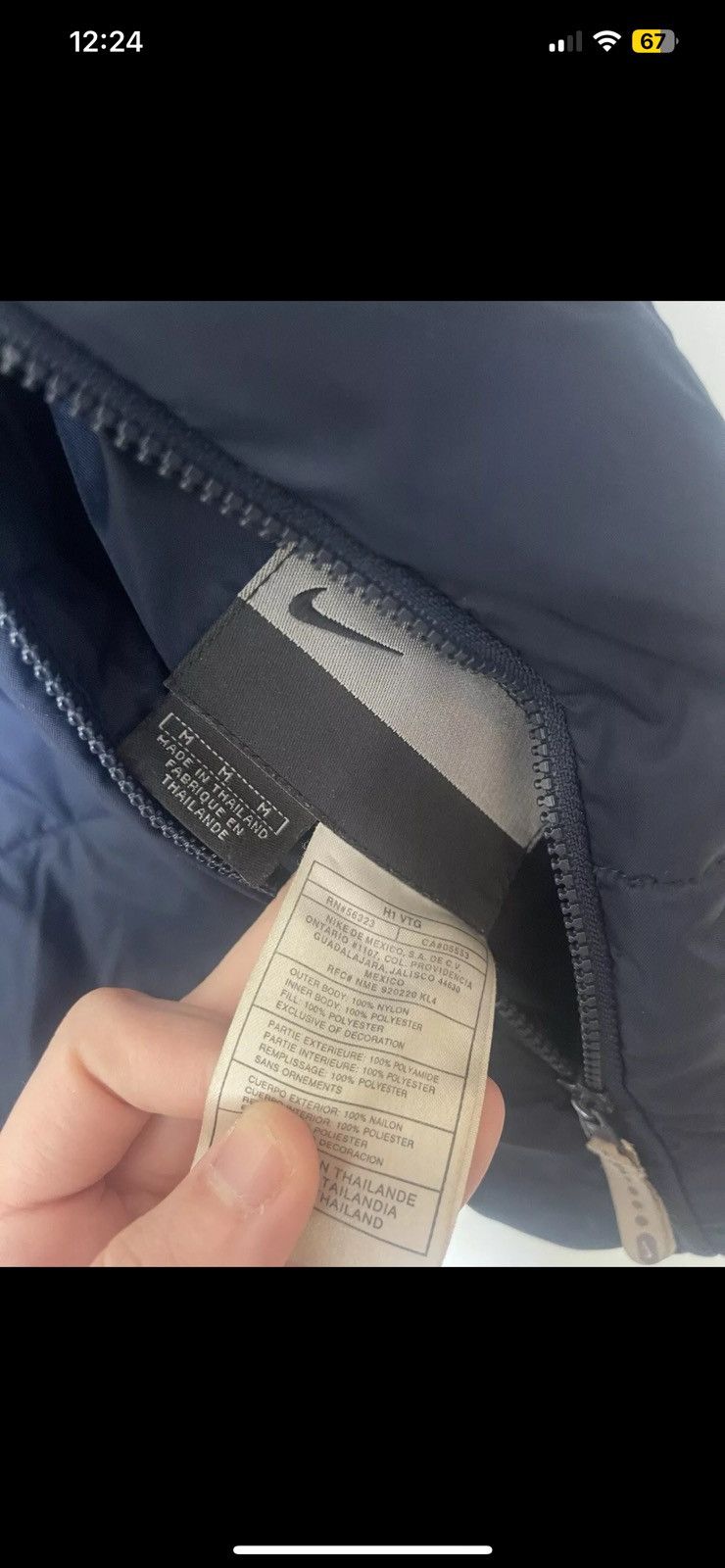 Nike × Vintage NIKE REVERSIBLE PUFFER JACKET NAVY AND GRAY. MENS SZ MEDIUM. Size US M / EU 48-50 / 2 - 4 Thumbnail