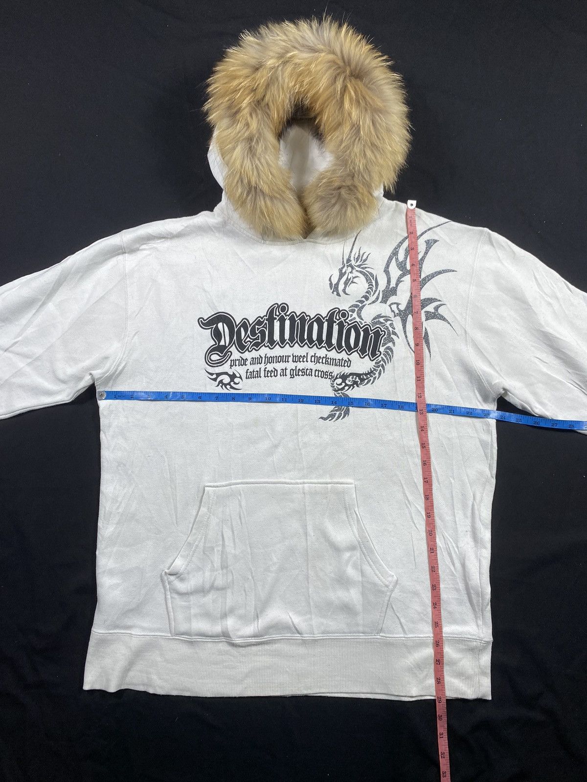 Le Grande Bleu (L.G.B.) Japenese Beaumere fur hoodie poem gothic punk style Size US L / EU 52-54 / 3 - 10 Thumbnail