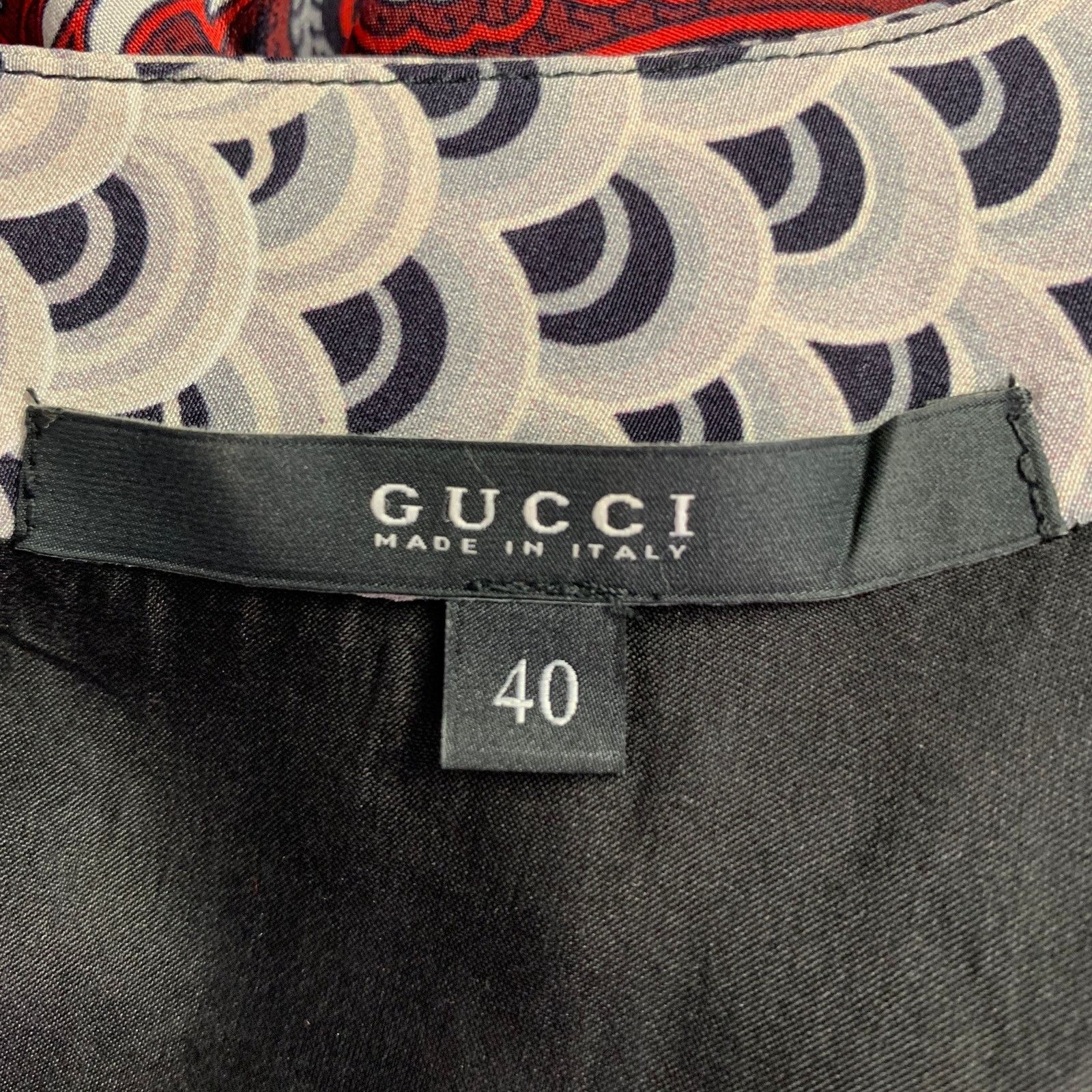 Gucci GUCCI Size 4 Multi Color Silk Chinoiserie Pleated Dress Size S / US 4 / IT 40 - 6 Thumbnail