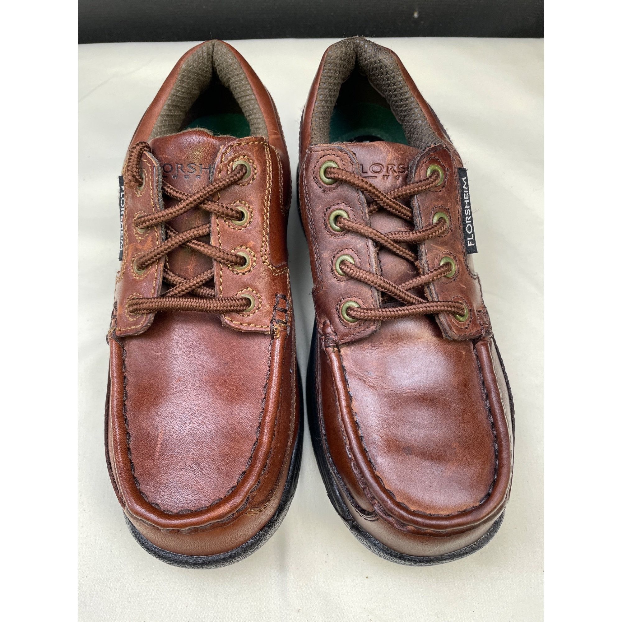 Florsheim Florsheim Unisex Brown Leather Eurocasual Oxfords/ Shoe Size Size US 5.5 / EU 38 - 2 Thumbnail
