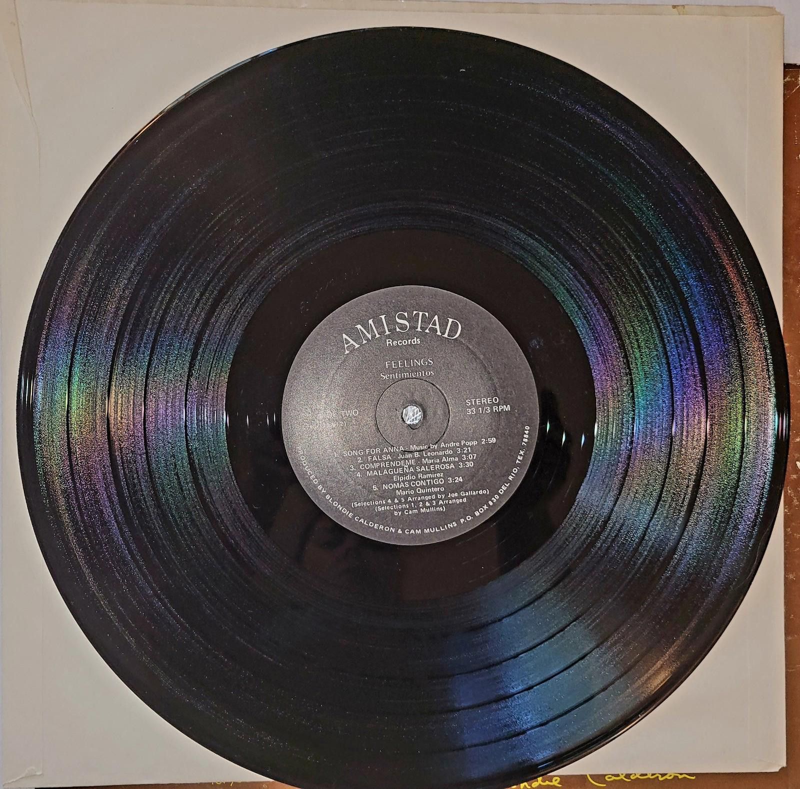 Designer Blondie Calderon "Feelings Sentimentos"vinyl LP Size ONE SIZE - 4 Thumbnail