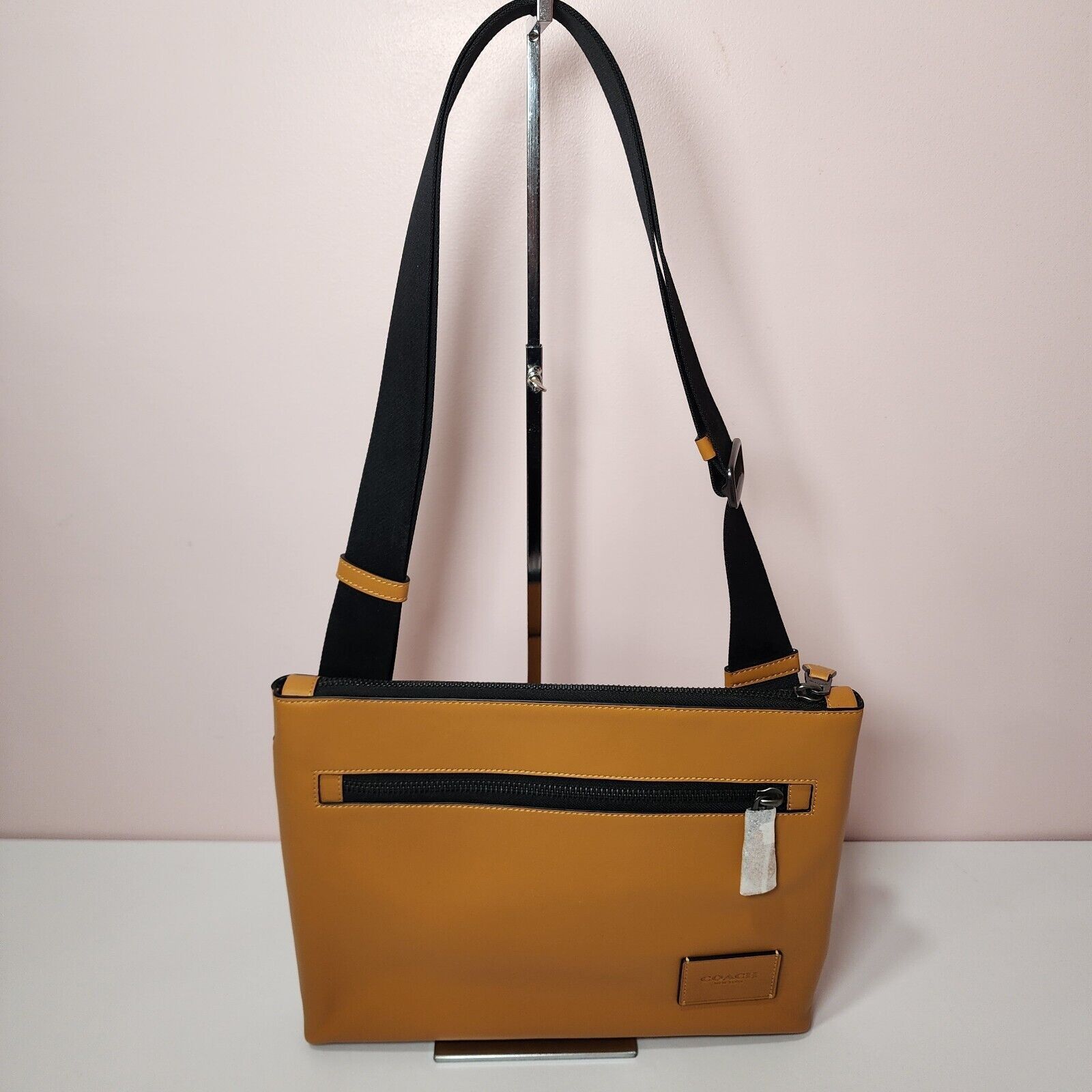 Coach NWT Coach CW449 Men's Mustard Carrier Zip Yellow Crossbody Size ONE SIZE - 1 Thumbnail