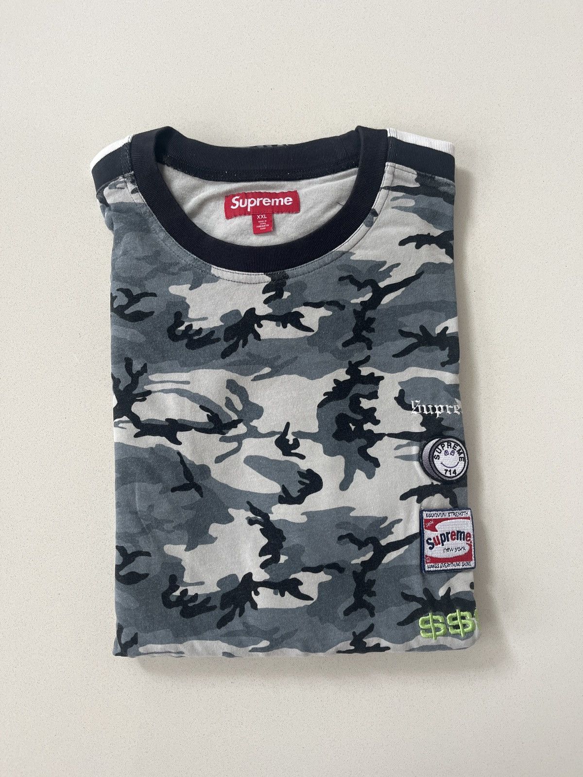 Supreme Supreme Crane S/S Top Black Camo Size US XXL / EU 58 / 5 - 4 Thumbnail