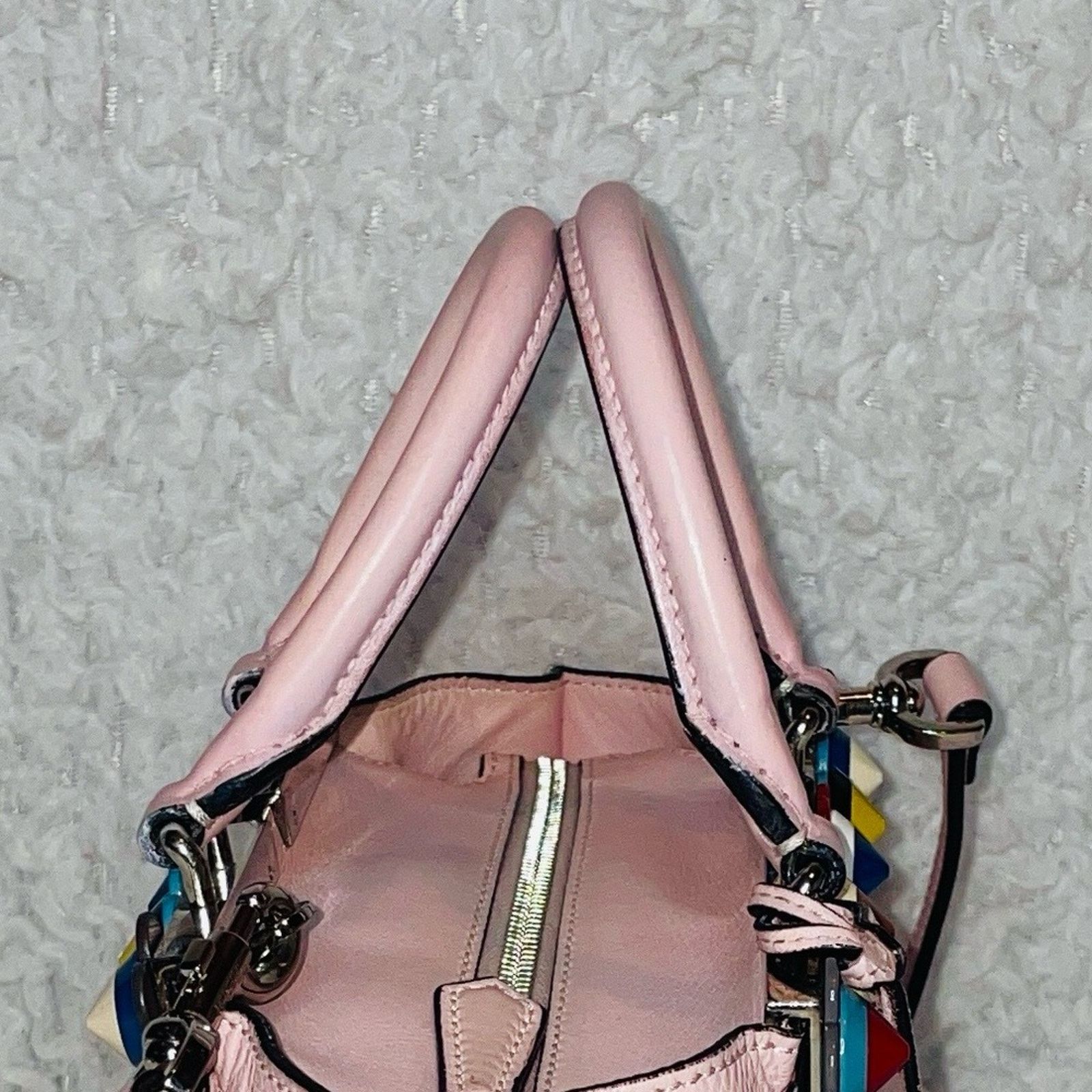 Fendi Fendi 3Jours Flowerland Mini Tote Pink Crossbody Size ONE SIZE - 7 Thumbnail
