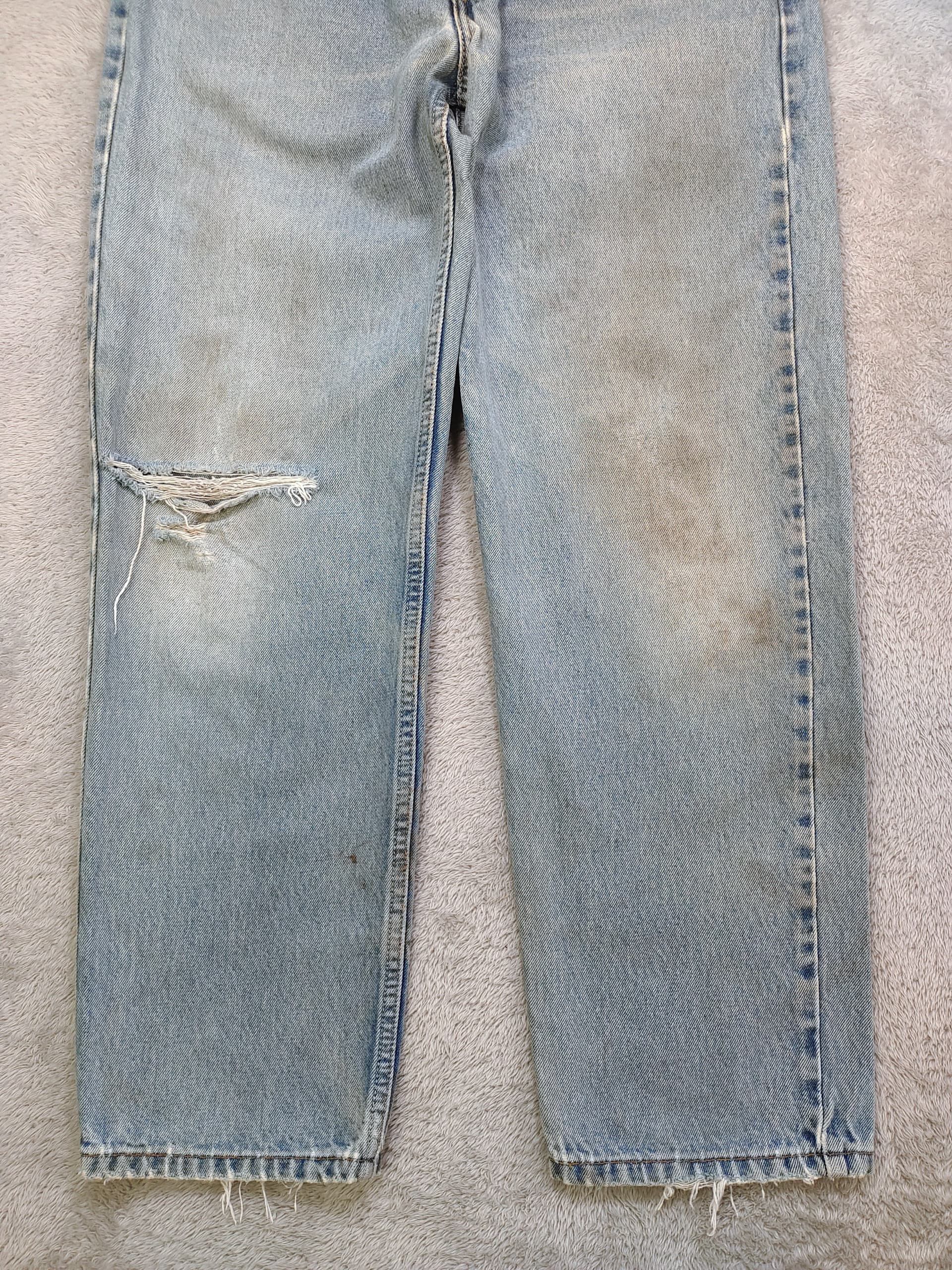 Levi's Vintage Levi’s 550 Relaxed Fit Distressed Light Wash Jeans Size US 34 / EU 50 - 3 Thumbnail