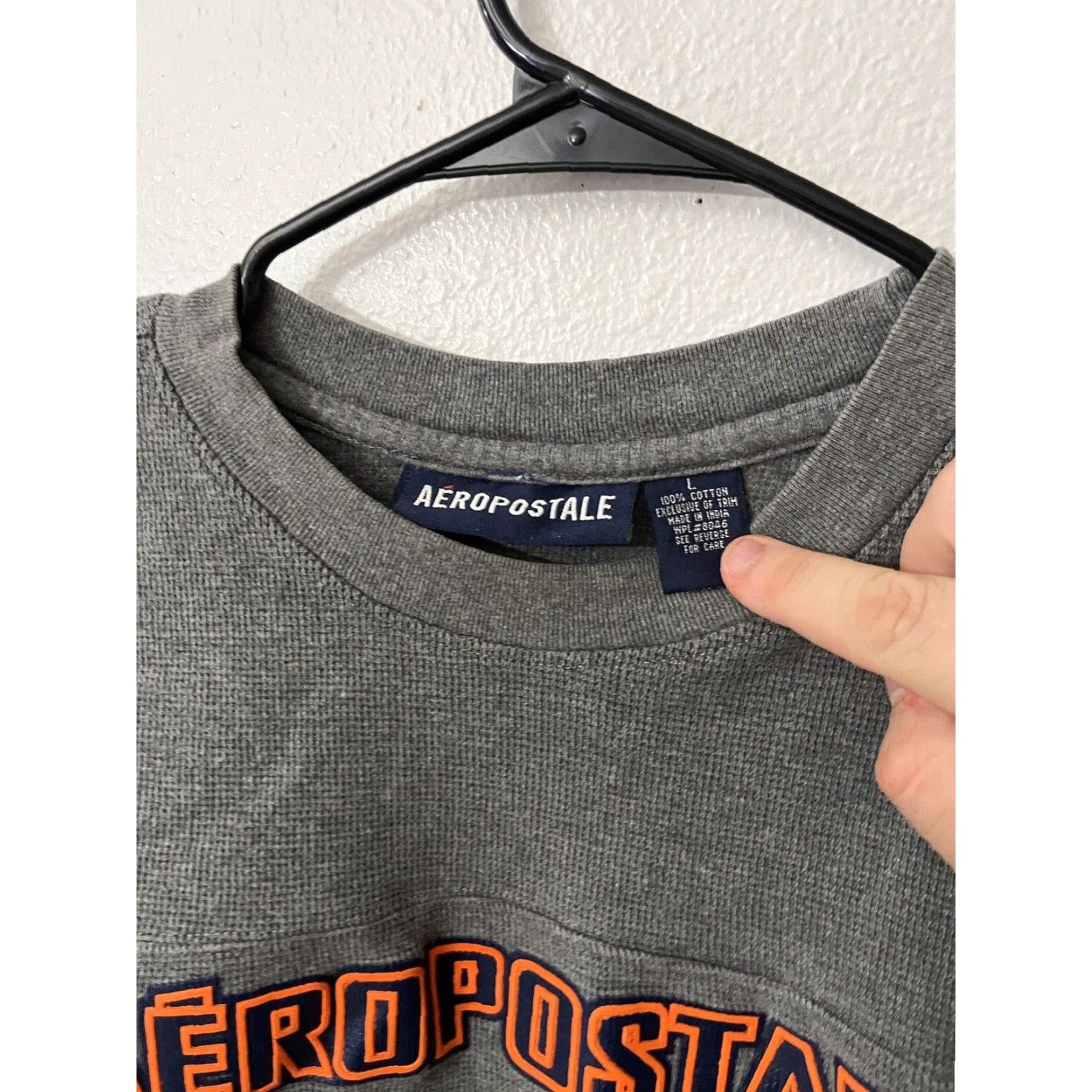 Vintage VINTAGE Aéropostale Sweatshirt Skater Pullover Large Gray 90s Mens Size US L / EU 52-54 / 3 - 3 Thumbnail