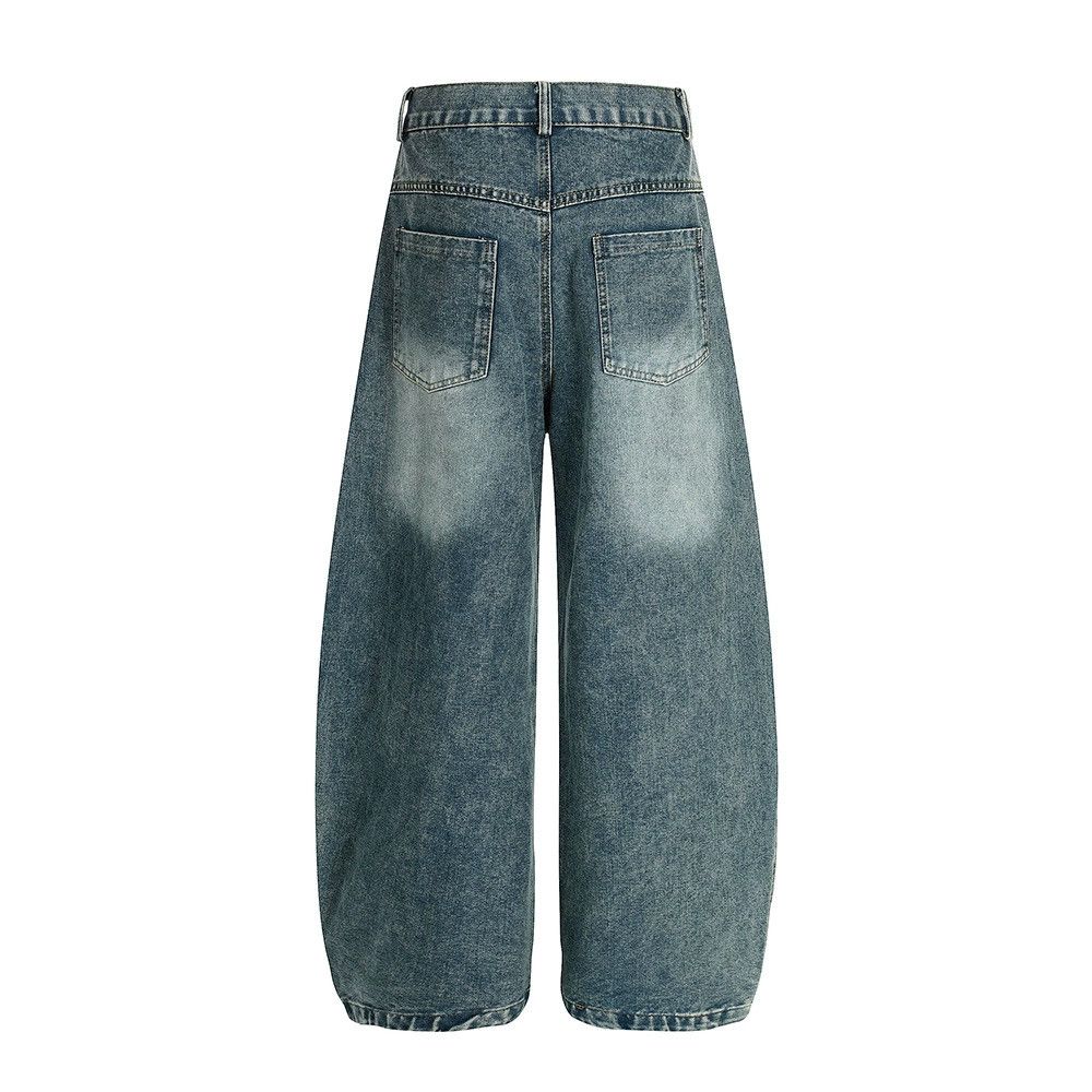Vintage Men's multi-pocket washed scimitar wide-leg jeans Size US 32 / EU 48 - 2 Thumbnail