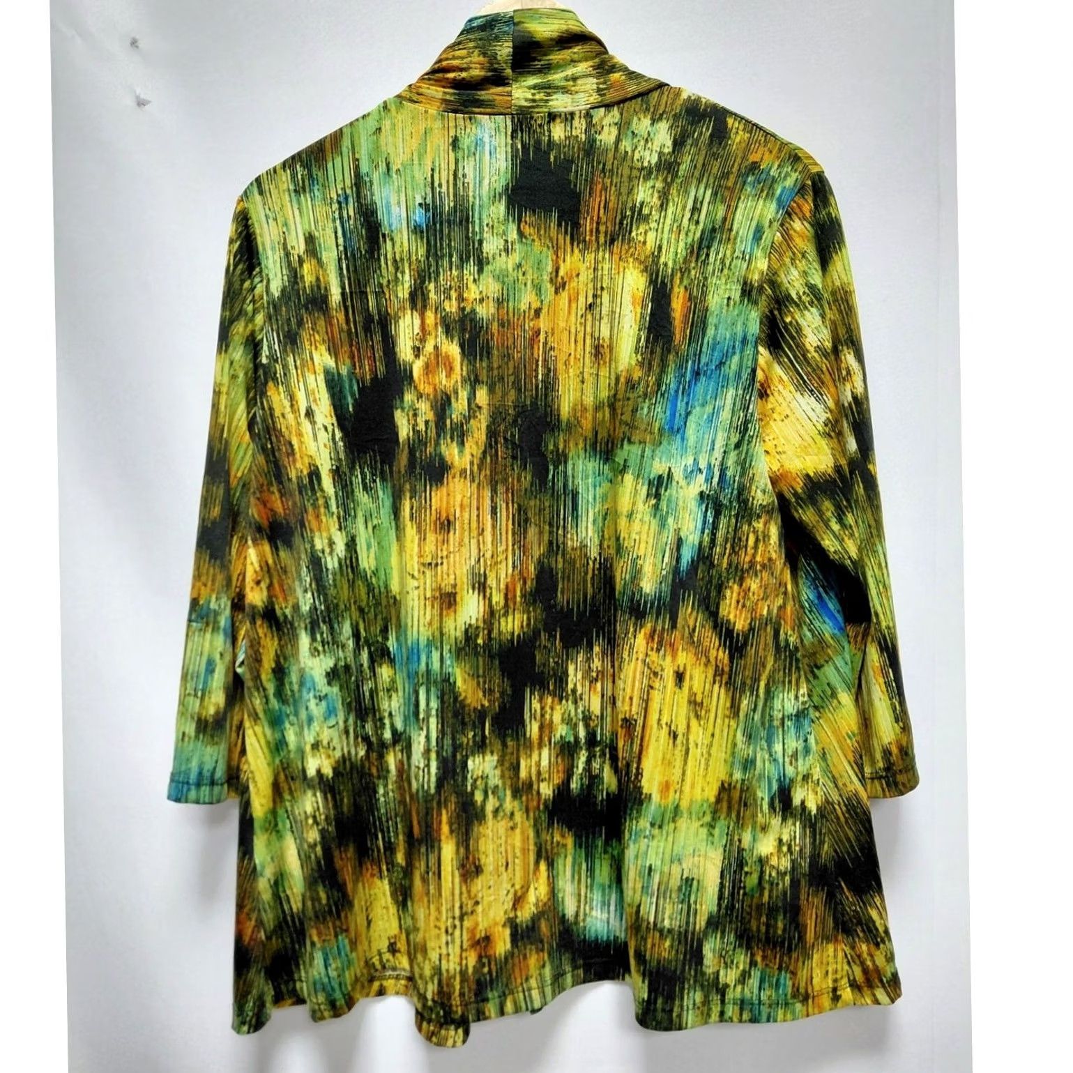 J Brand Slinky Brand Open Front Multicolor Jacket L - USA Made Knit Size L / US 10 / IT 46 - 2 Thumbnail