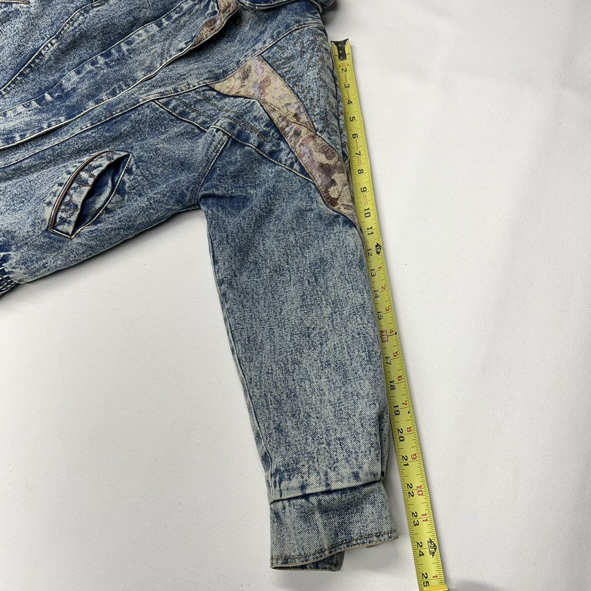 Faded Glory × Vintage Vintage Faded Glory Denim Jacket Bomber Floral Faded Y2K 90s Size M / US 6-8 / IT 42-44 - 22 Thumbnail