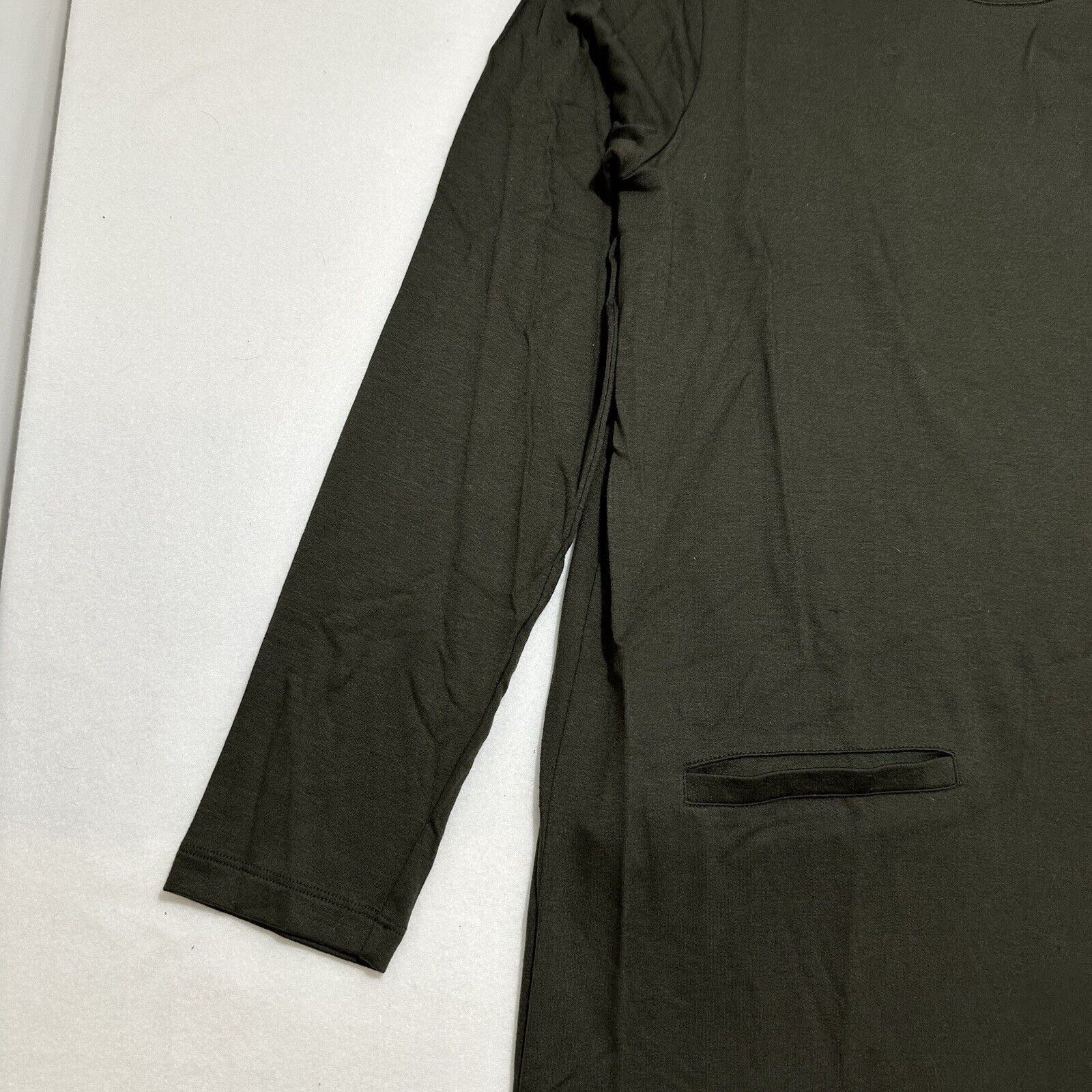 Eileen Fisher Eileen Fisher Medium Dark Green Round Neck Tunic Dress Size M / US 6-8 / IT 42-44 - 7 Thumbnail