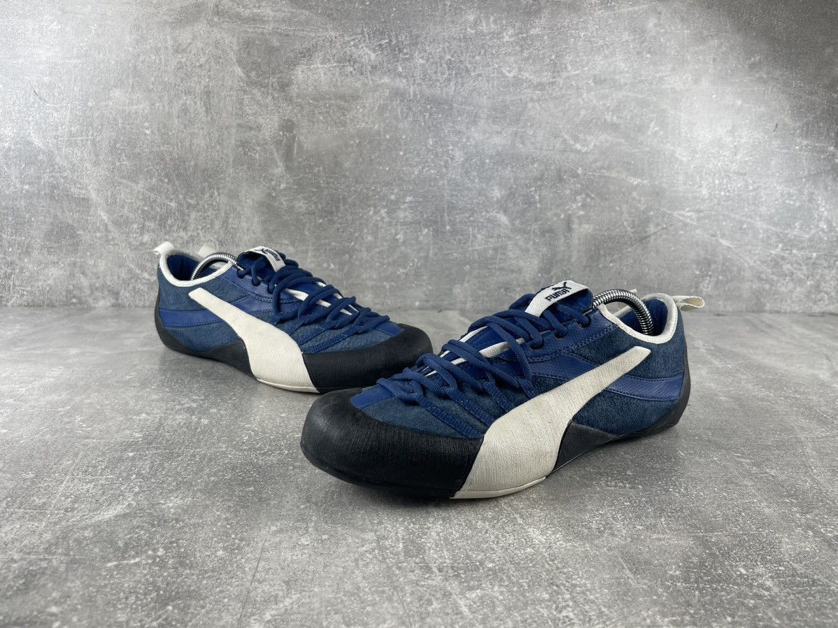 Puma Puma Y2K SpeedCat Low Top Leather Sneakers Shoes Blue White Size US 9.5 / EU 42-43 - 4 Thumbnail