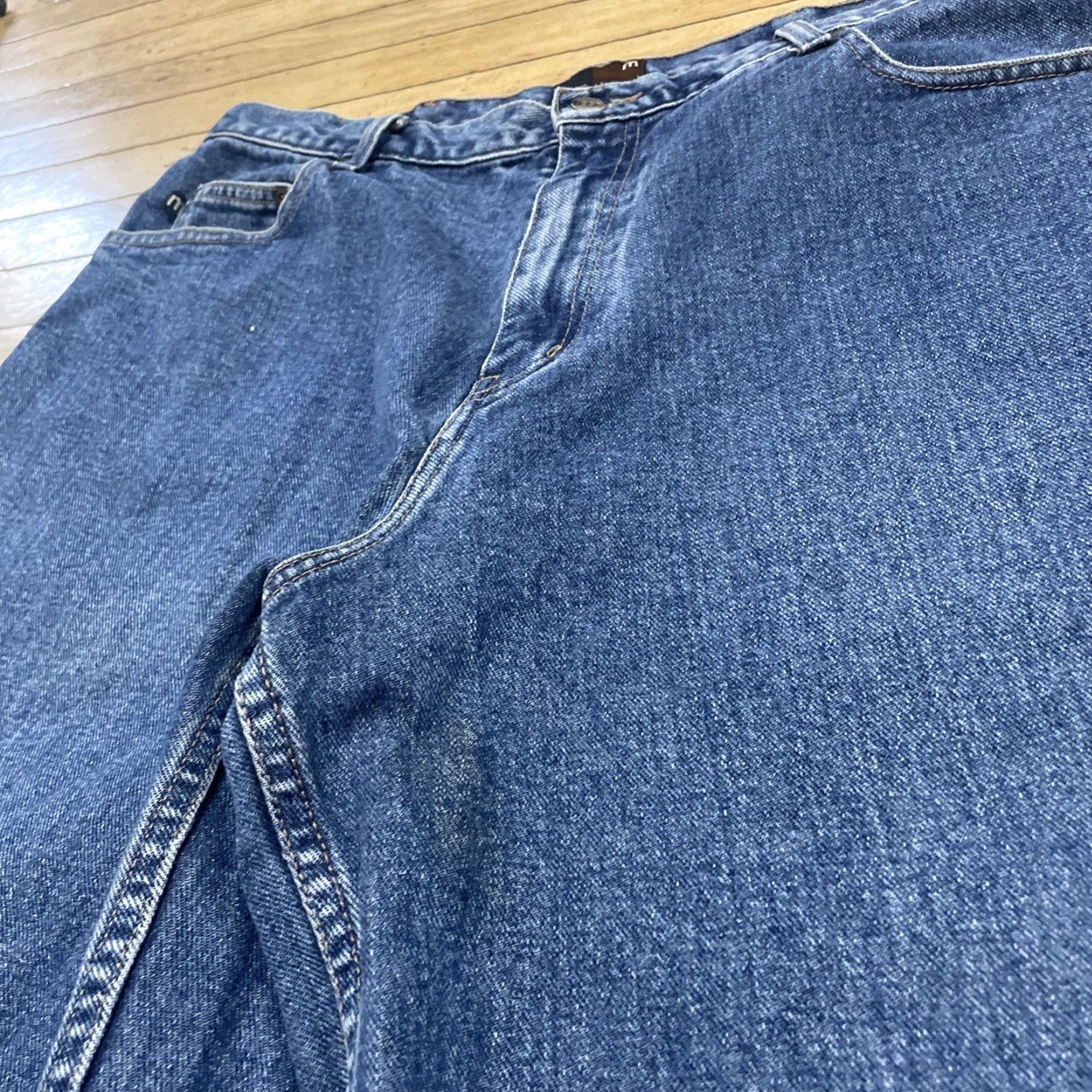Mossimo Mossimo Gene Jeans Steam Boat Cut Men 38x34 Vtg 90s Baggy Skater Denim Wide Blue Shirt Mens Size US 38 / EU 54 - 7 Thumbnail