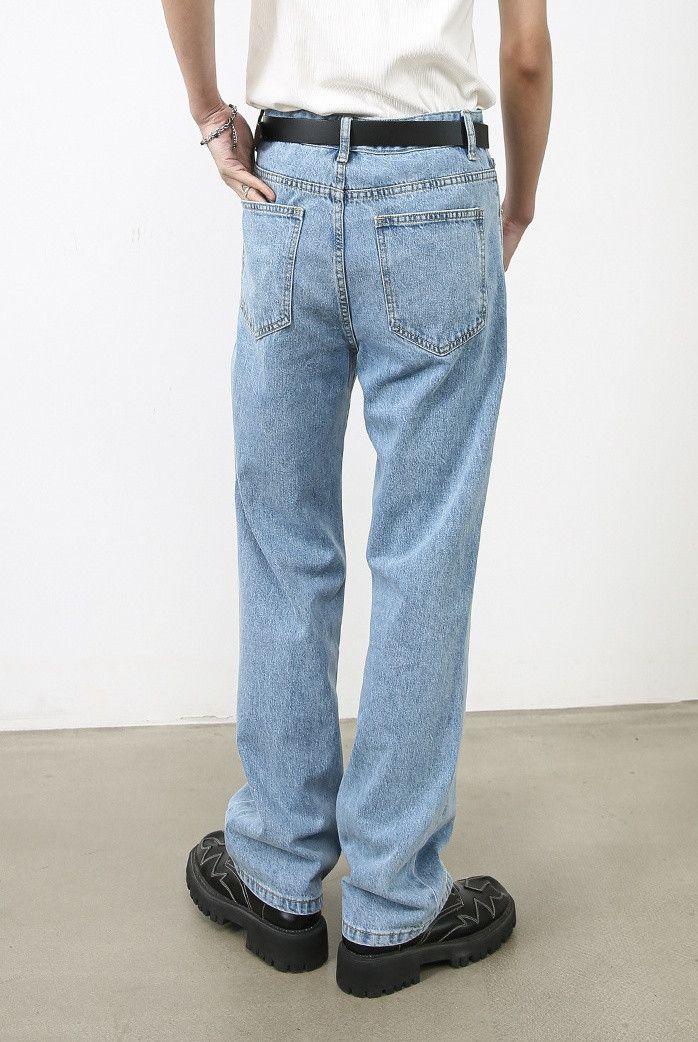 Designer × Japanese Brand Classic Washed Simple Versatile Jeans Size US 32 / EU 48 - 5 Thumbnail