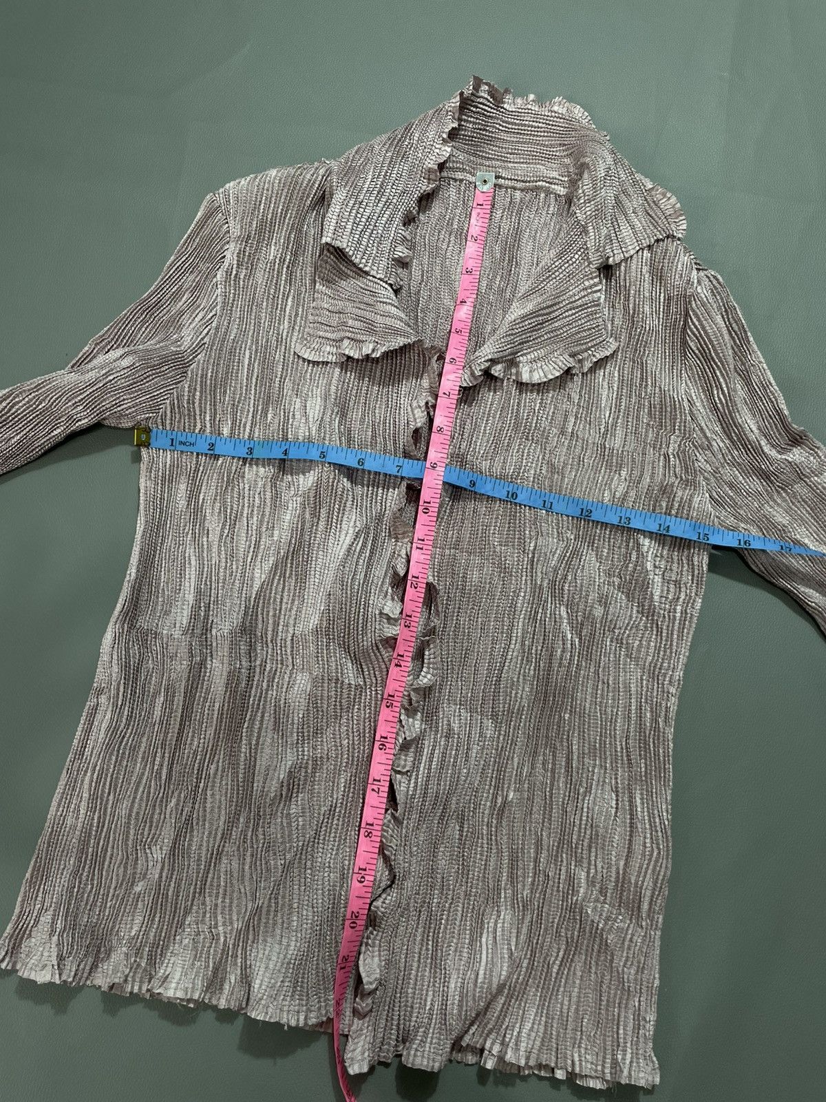 Issey Miyake Japanese Undefined Pleates Shirt lace up Style Issey Size S / US 4 / IT 40 - 7 Thumbnail