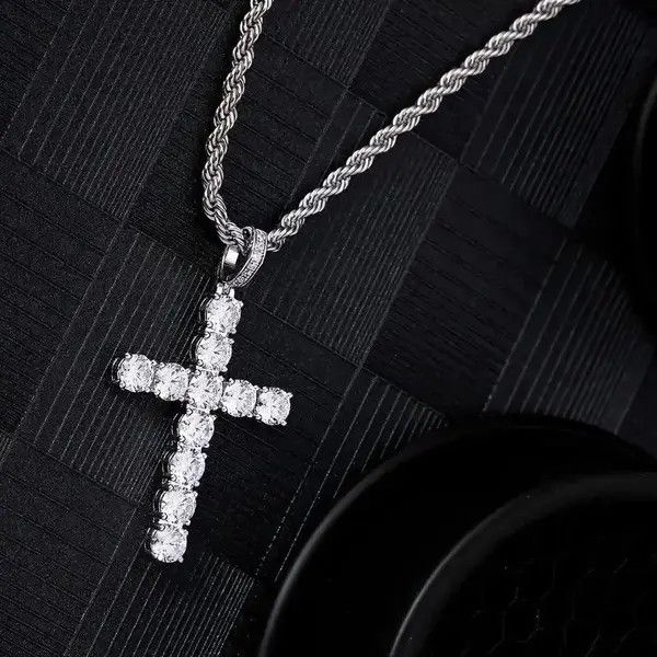 Jewelry 60Cm Twisted Chain Cross Necklace Size ONE SIZE - 6 Thumbnail
