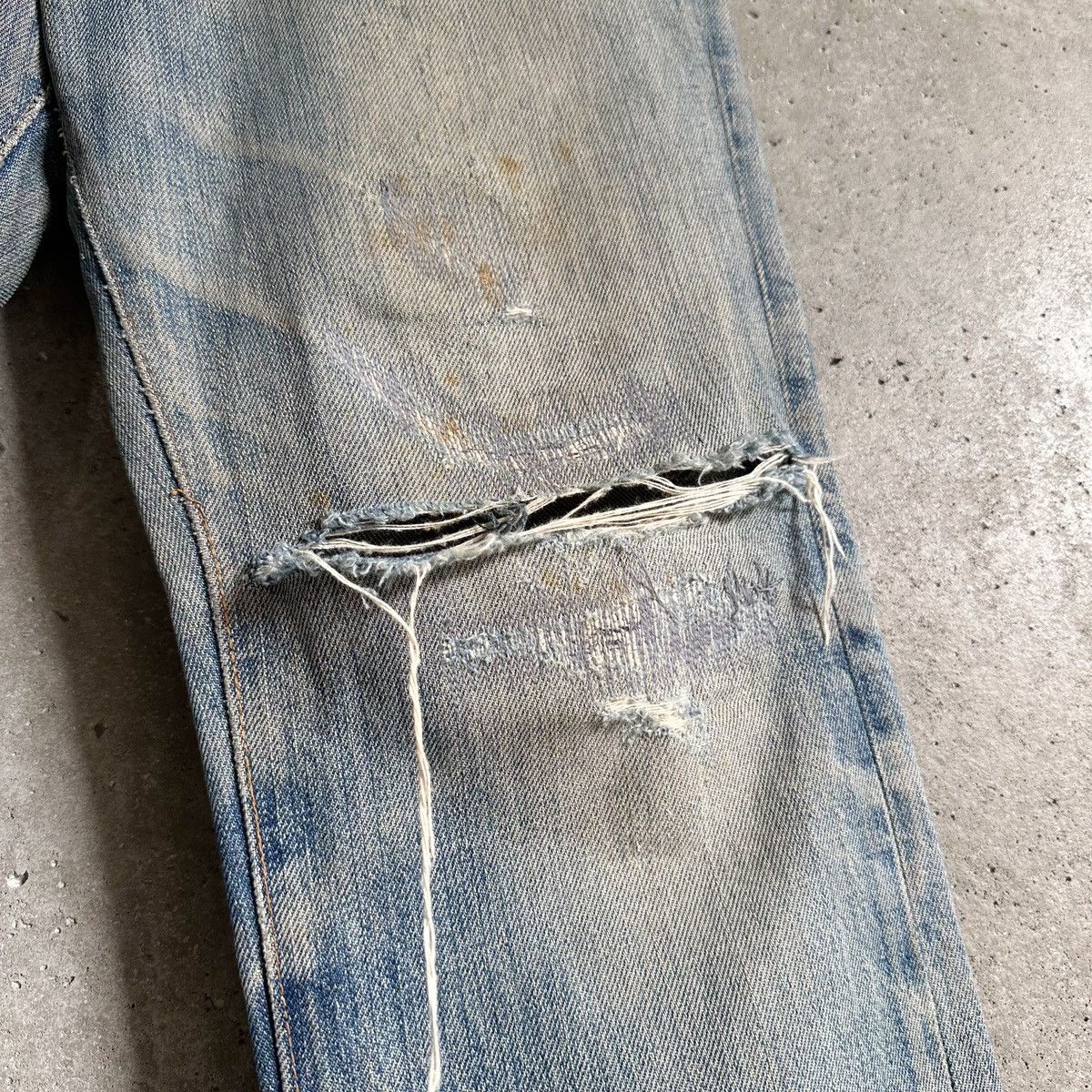 Levi's 70’s THRASHED Levi’s 517 Repair Denim Size US 33 - 4 Thumbnail