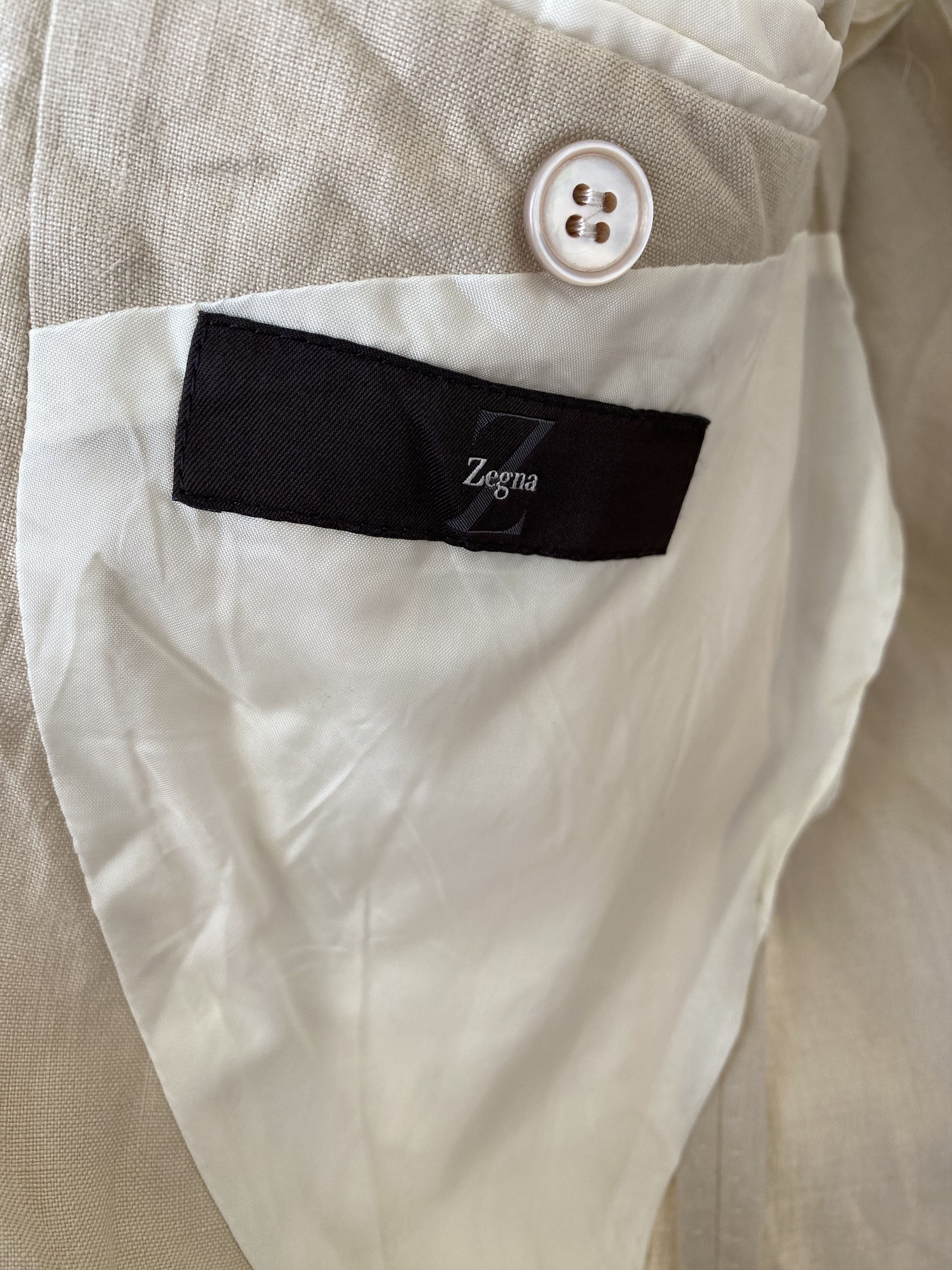Ermenegildo Zegna Z Zegna Linen Blazer Coat Size 52L - 3 Thumbnail