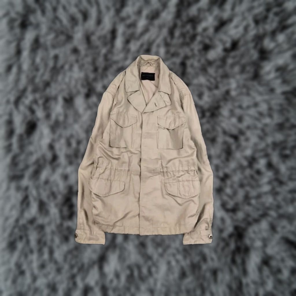Allsaints Allsaints Field Beige Multi Pocket Vulcan Jacket Mens L Beige Army Military Jacket With Pockets Size US L / EU 52-54 / 3 - 1 Thumbnail