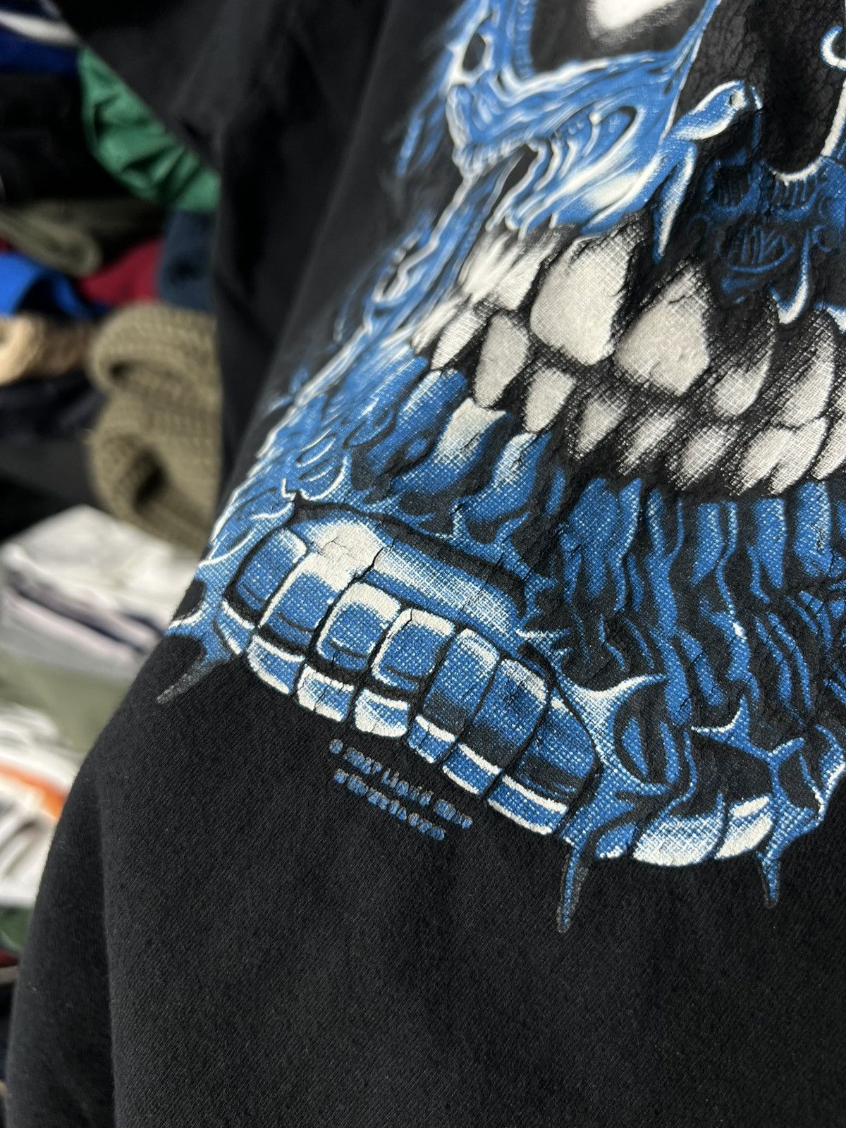 Liquid Blue Vintage Liquid Blue Skull T-Shirt Y2K Biker Cyber Size L Size US L / EU 52-54 / 3 - 5 Thumbnail