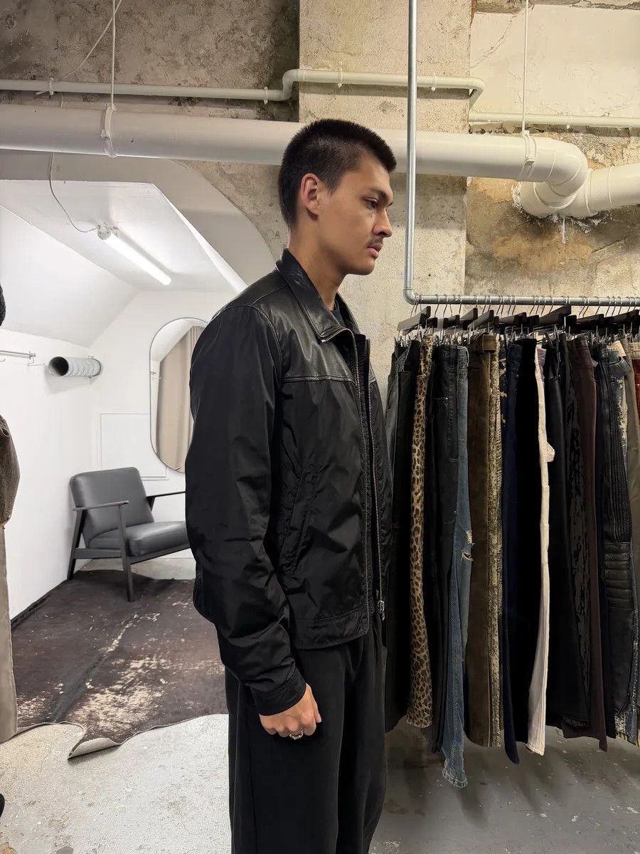 Prada SS2013 Prada Black Hybrid Leather Nylon Jacket Size US M / EU 48-50 / 2 - 6 Thumbnail