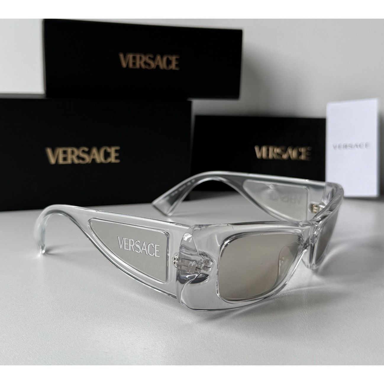 Versace NEW Versace VE4481 Silver Mirror Shielded Sunglasses Size ONE SIZE - 5 Thumbnail