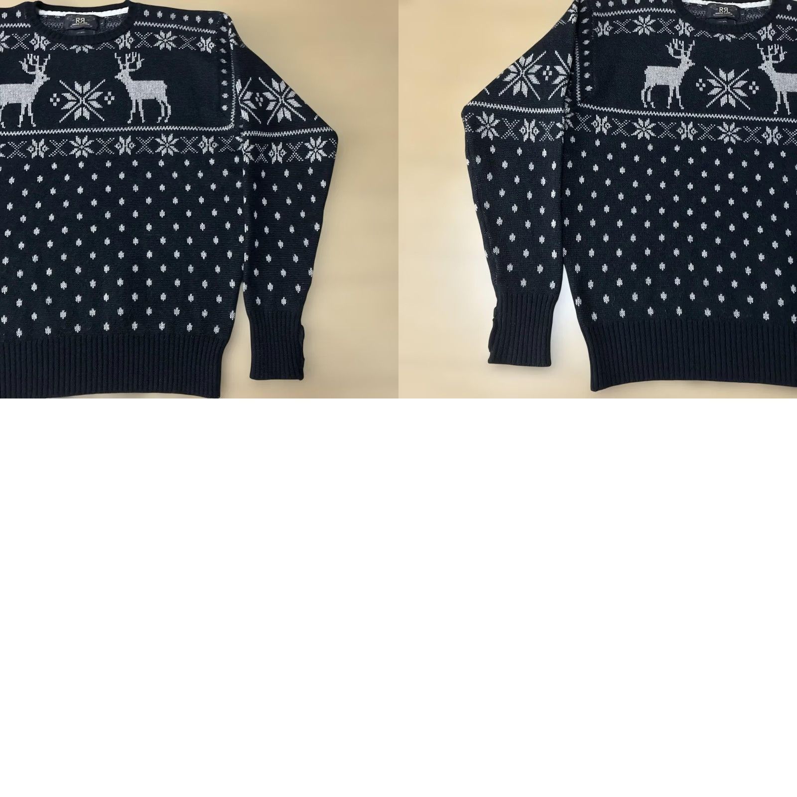 Ralph Lauren RRL RALPH LAUREN Knit Early Three-Star Tag All-over Snow Pattern L men's USED Size US L / EU 52-54 / 3 - 9 Thumbnail