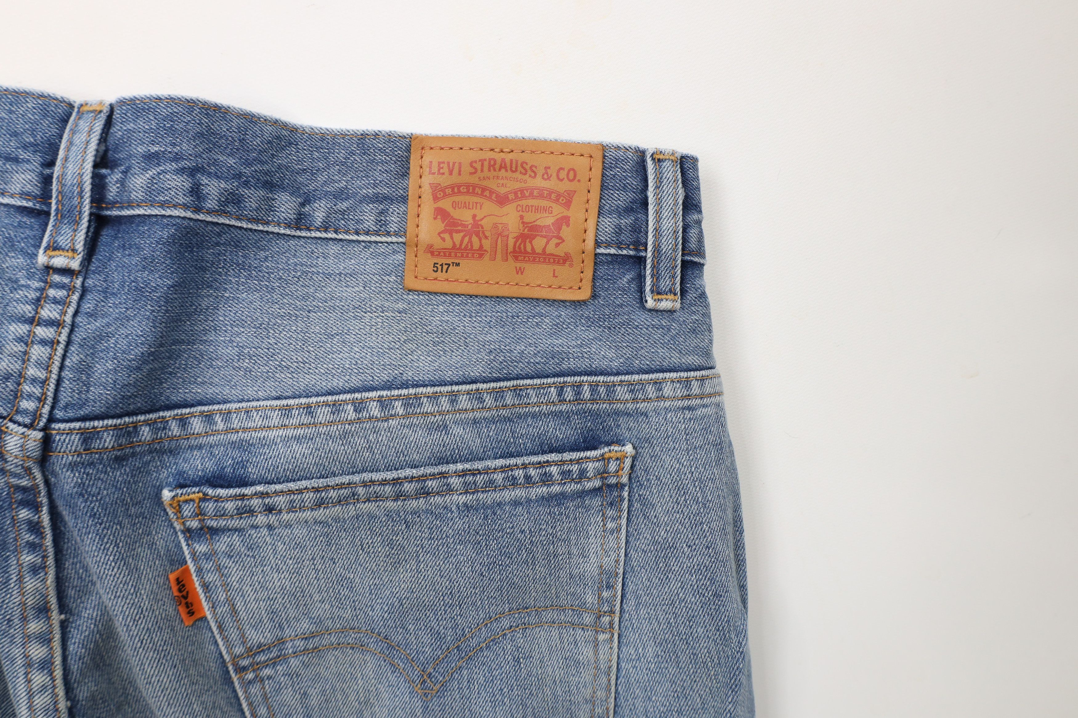 Levi's × Vintage Vintage Y2K Levis 517 Orange Tab Flared Bootcut Denim Jeans Size 31" - 14 Thumbnail